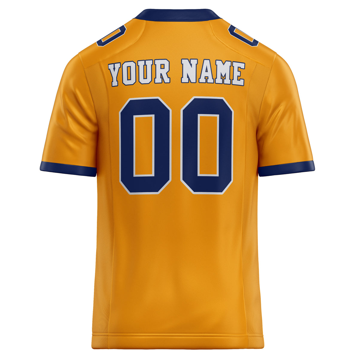 Custom Gold navy Solid Colour Football Jersey