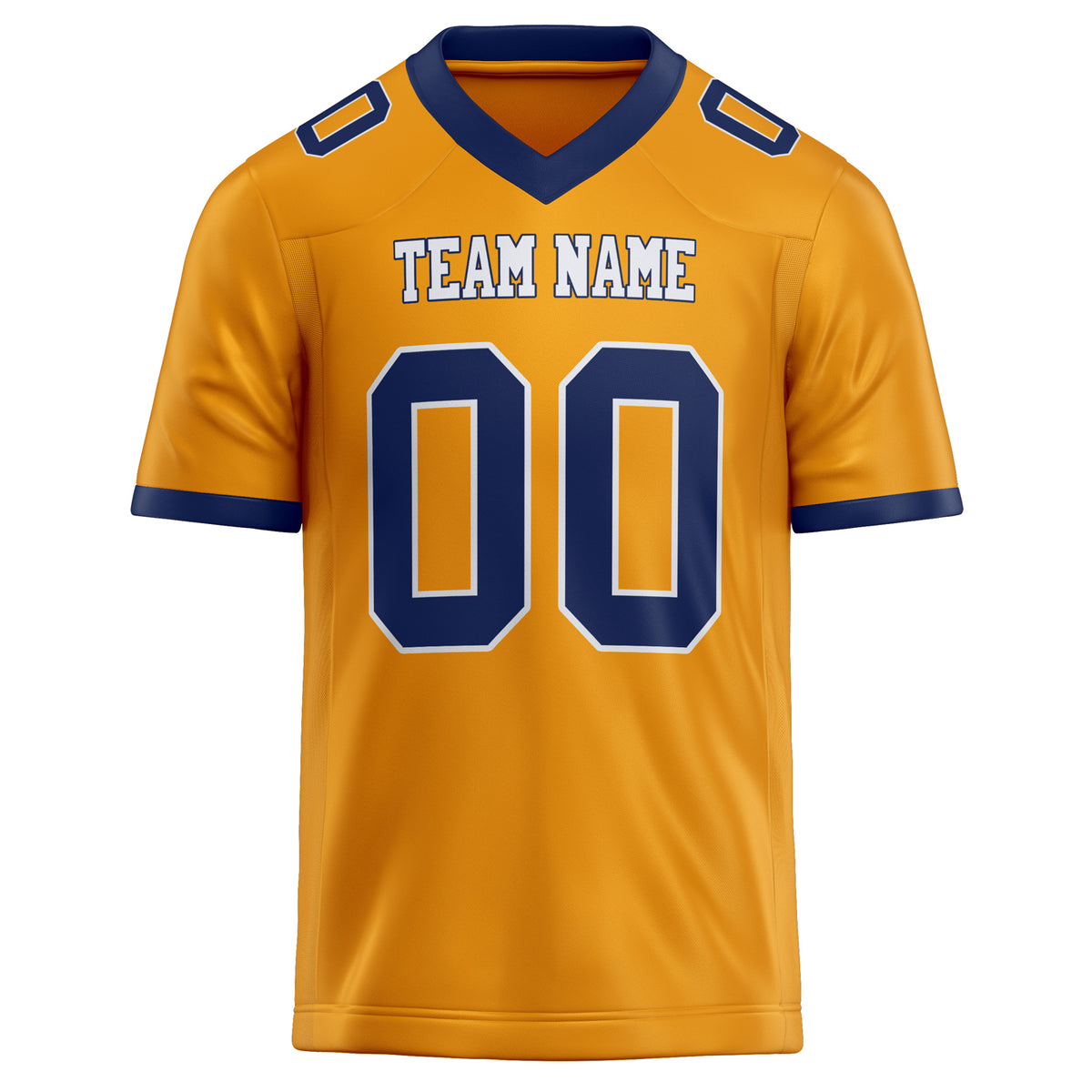 Custom Gold navy Solid Colour Football Jersey