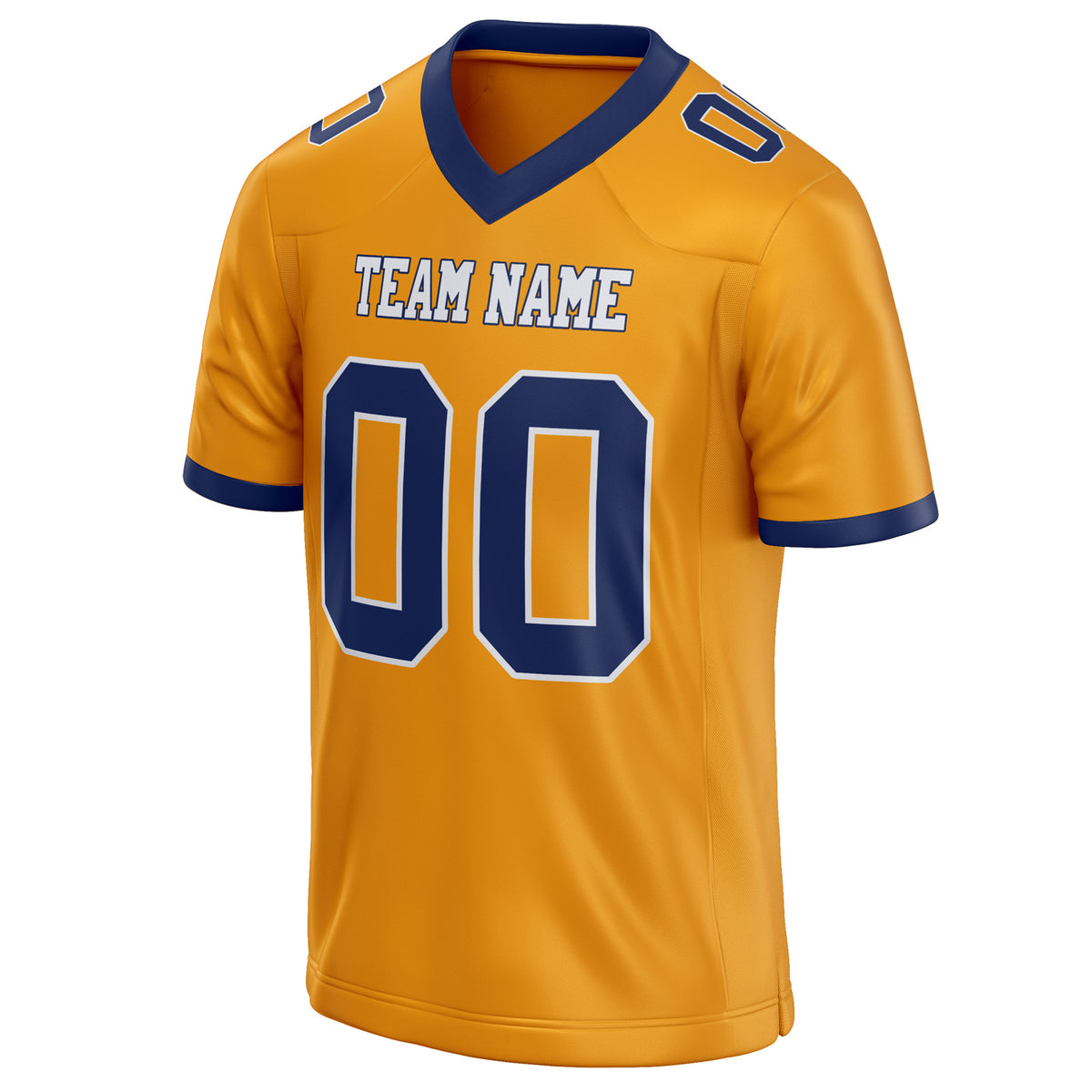 Custom Gold navy Solid Colour Football Jersey