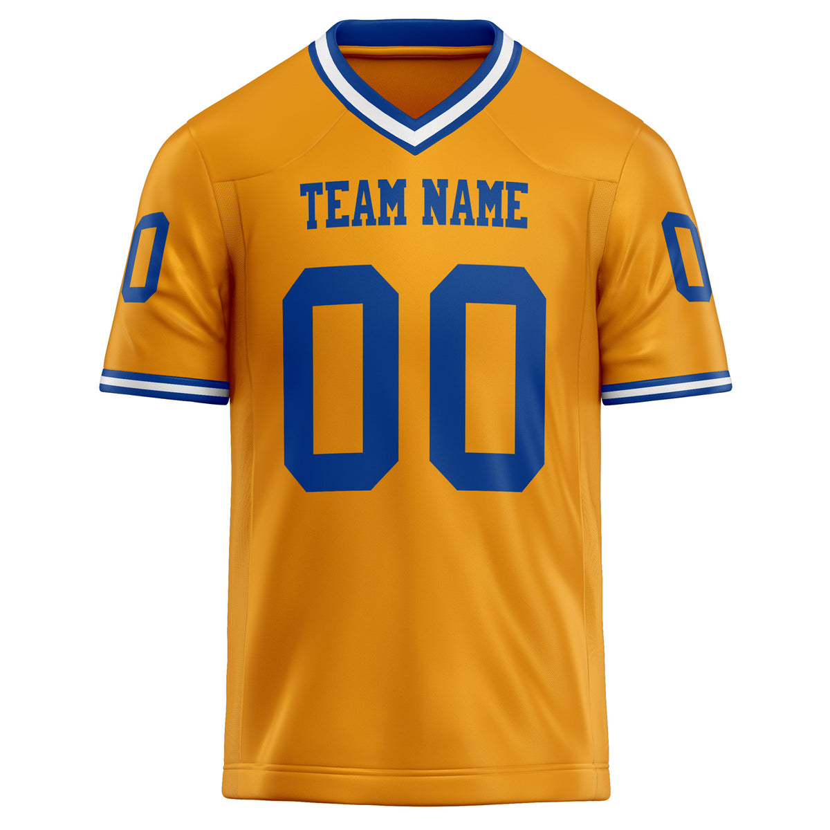 Custom Gold royal Solid Colour Football Jersey