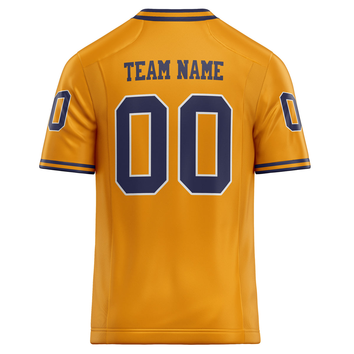 Custom Gold navy Solid Colour Football Jersey