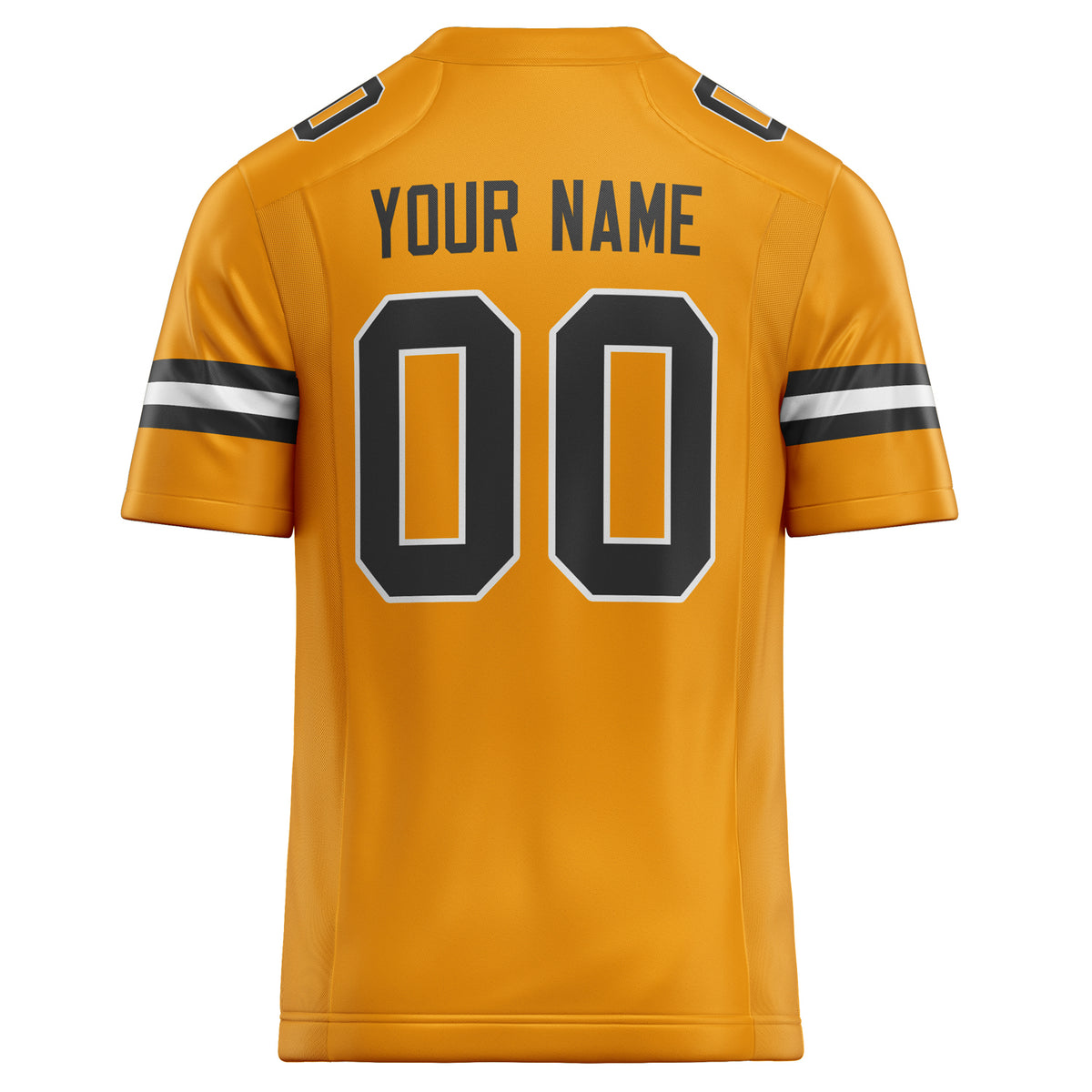 Custom Gold Black Solid Colour Football Jersey