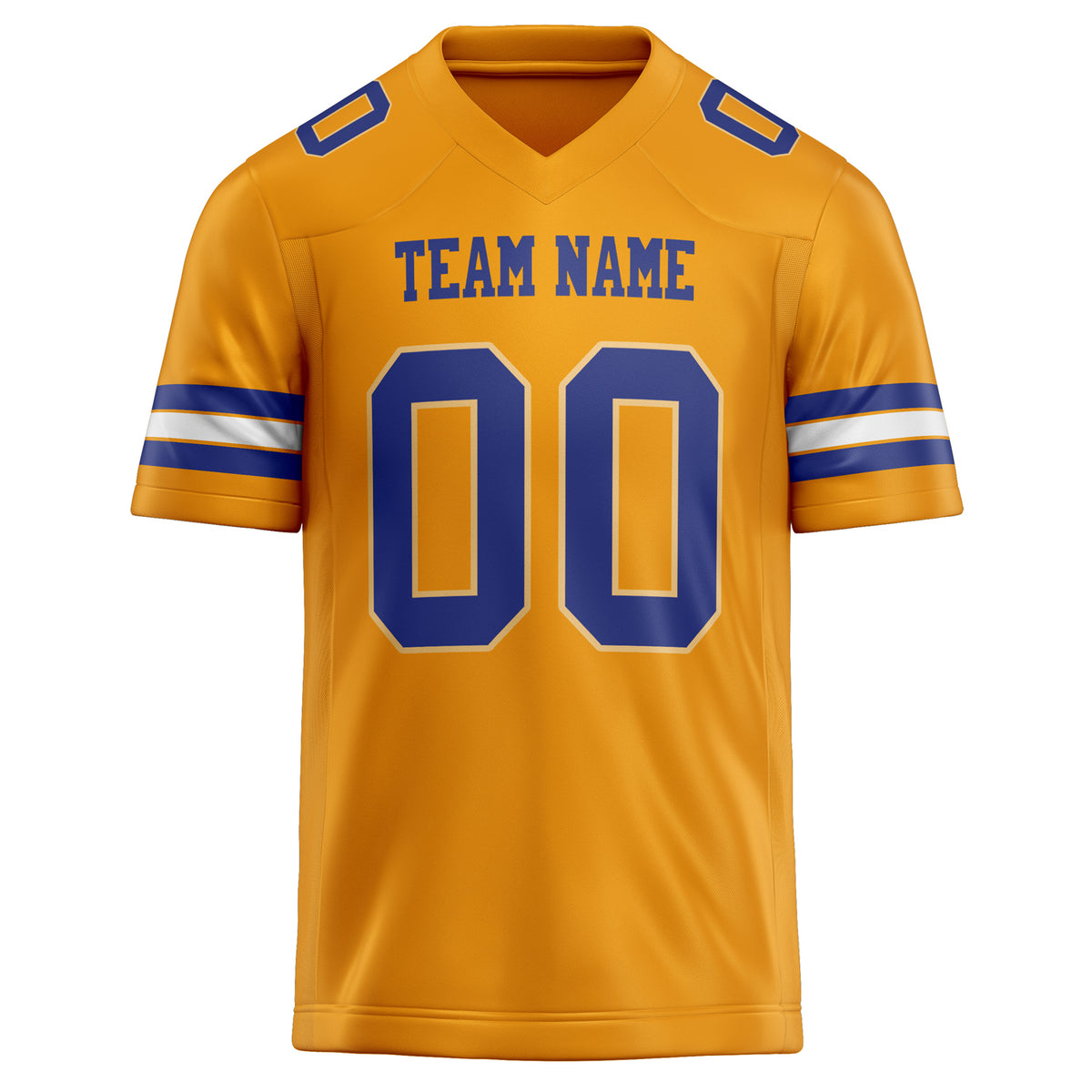 Custom Gold royal Solid Colour Football Jersey