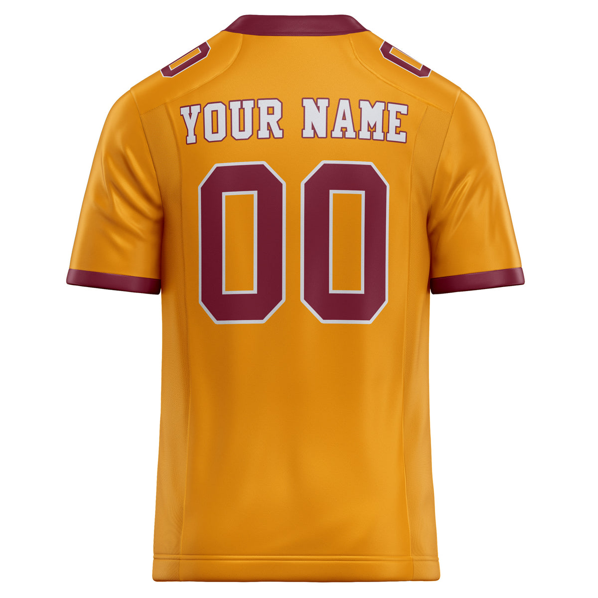 Custom Gold maroon Solid Colour Football Jersey