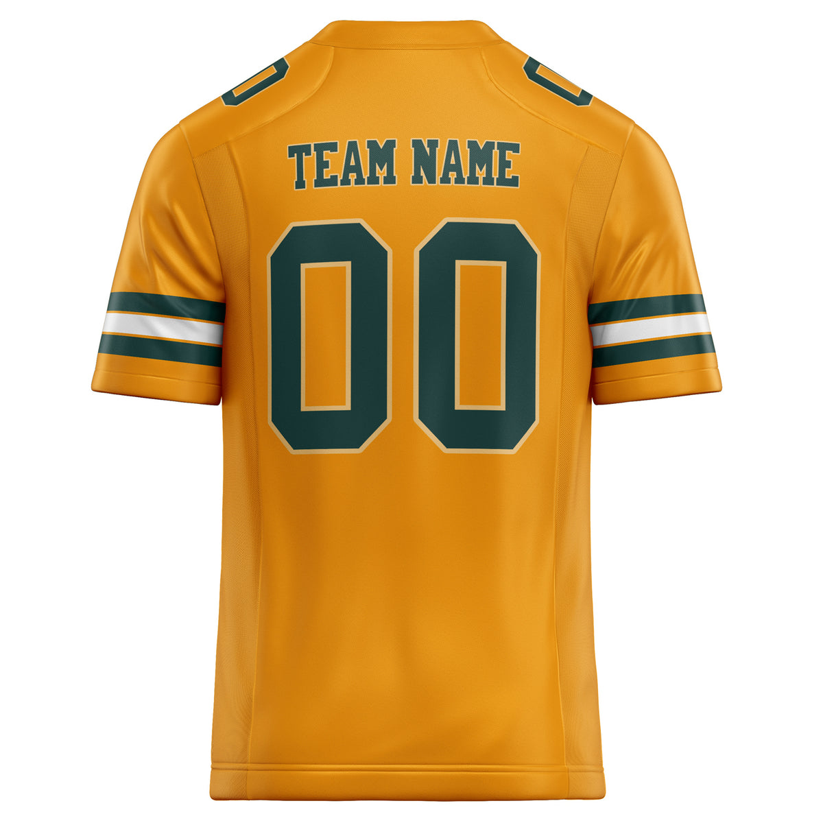 Custom Gold green Solid Colour Football Jersey