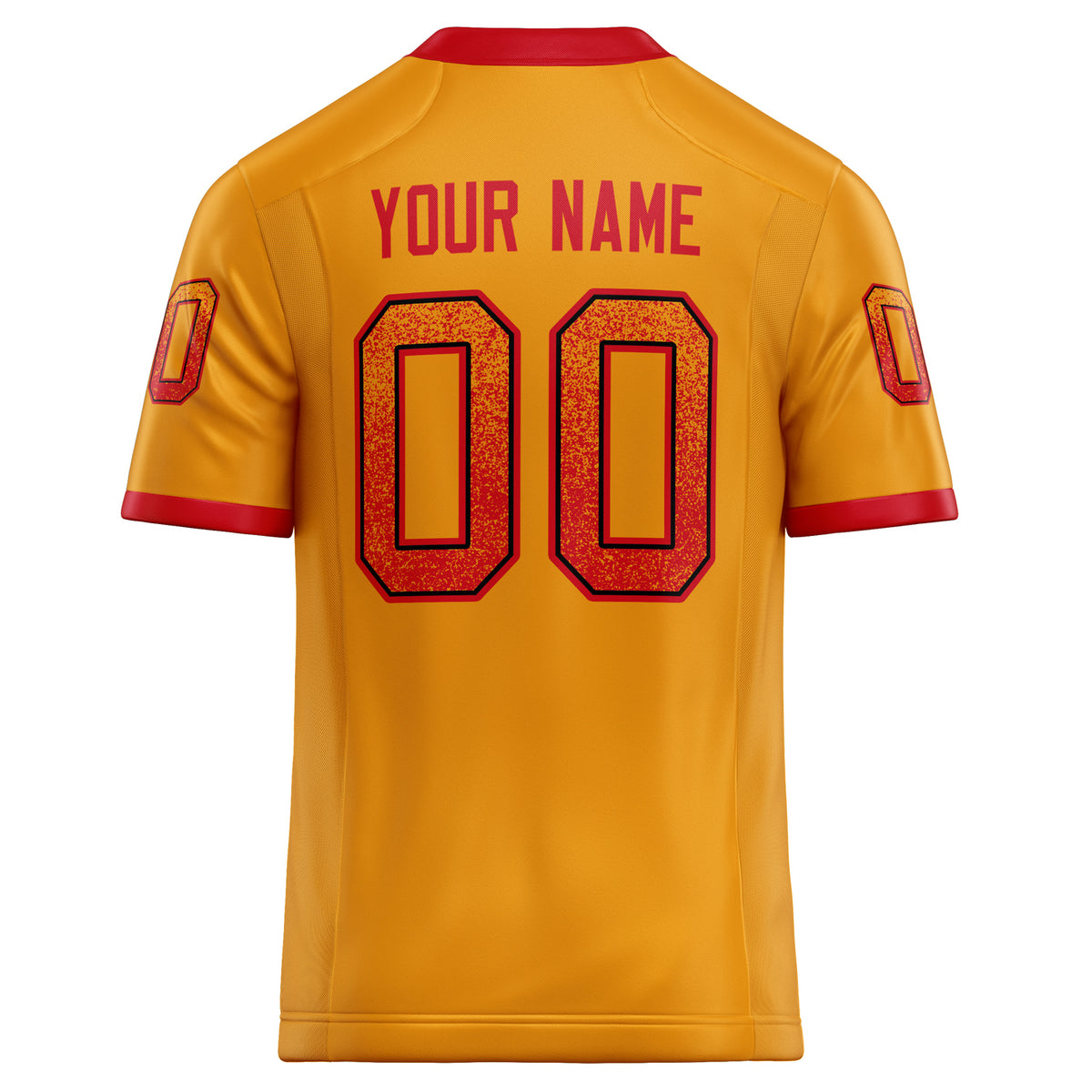 Custom Gold red Solid Colour Football Jersey