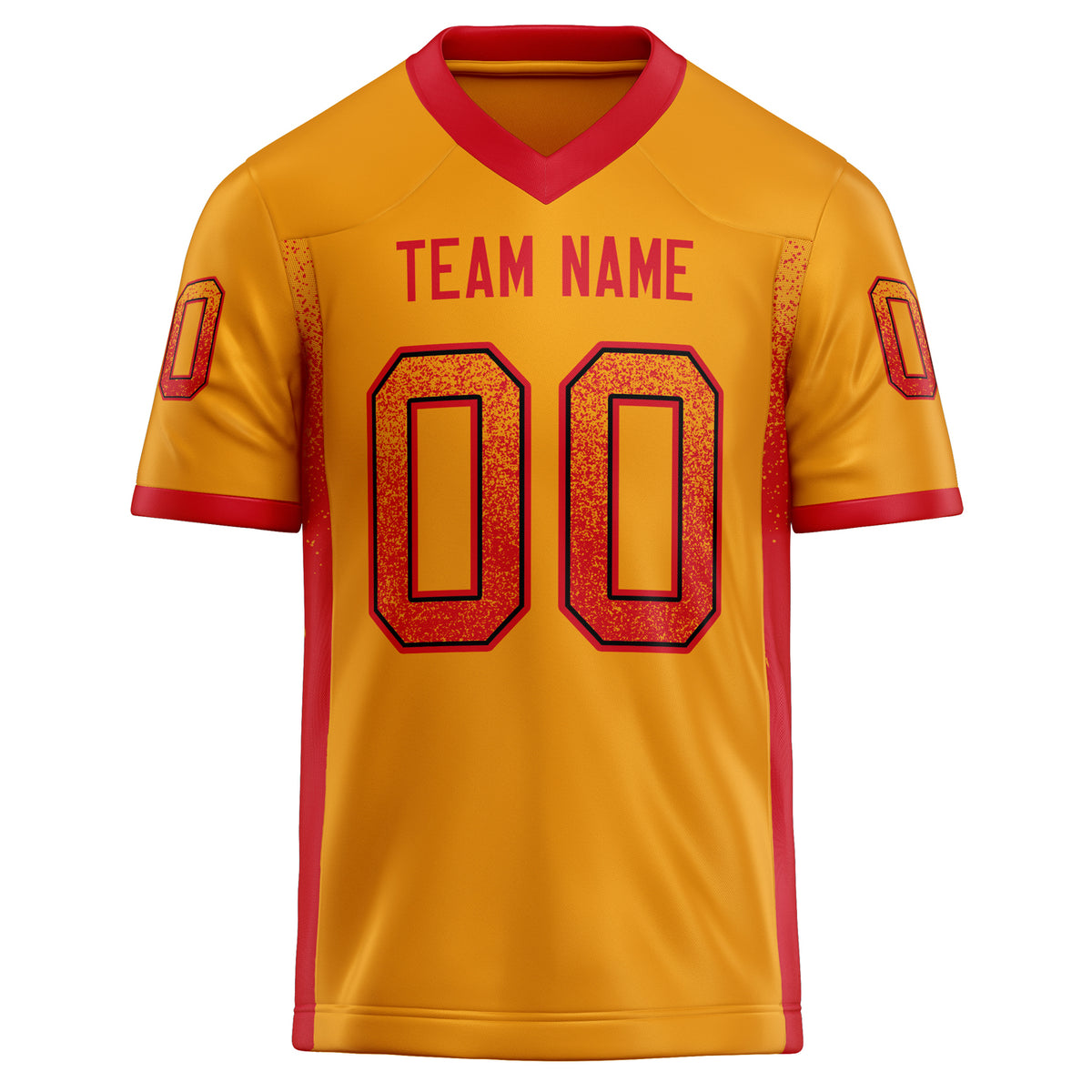 Custom Gold red Solid Colour Football Jersey