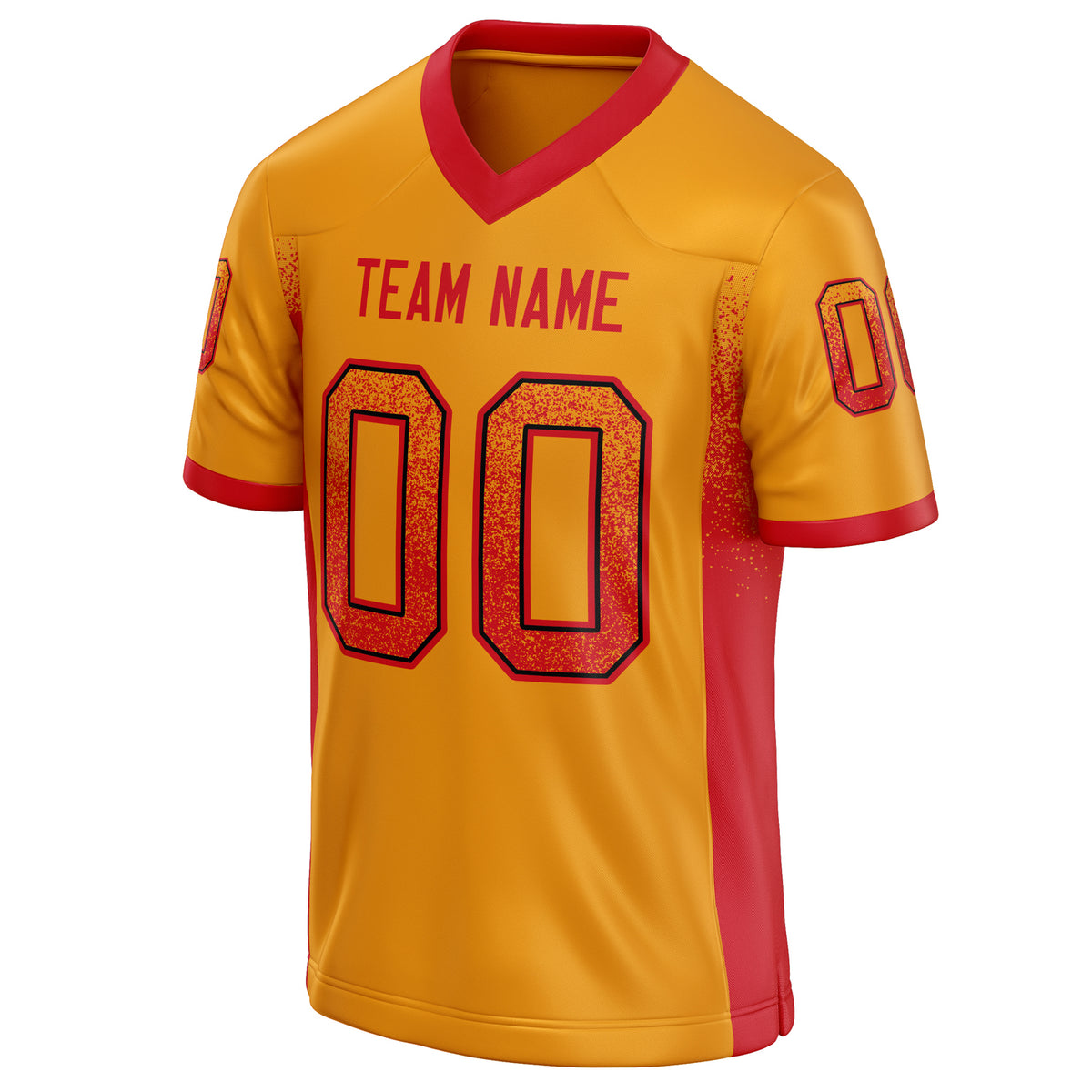 Custom Gold red Solid Colour Football Jersey