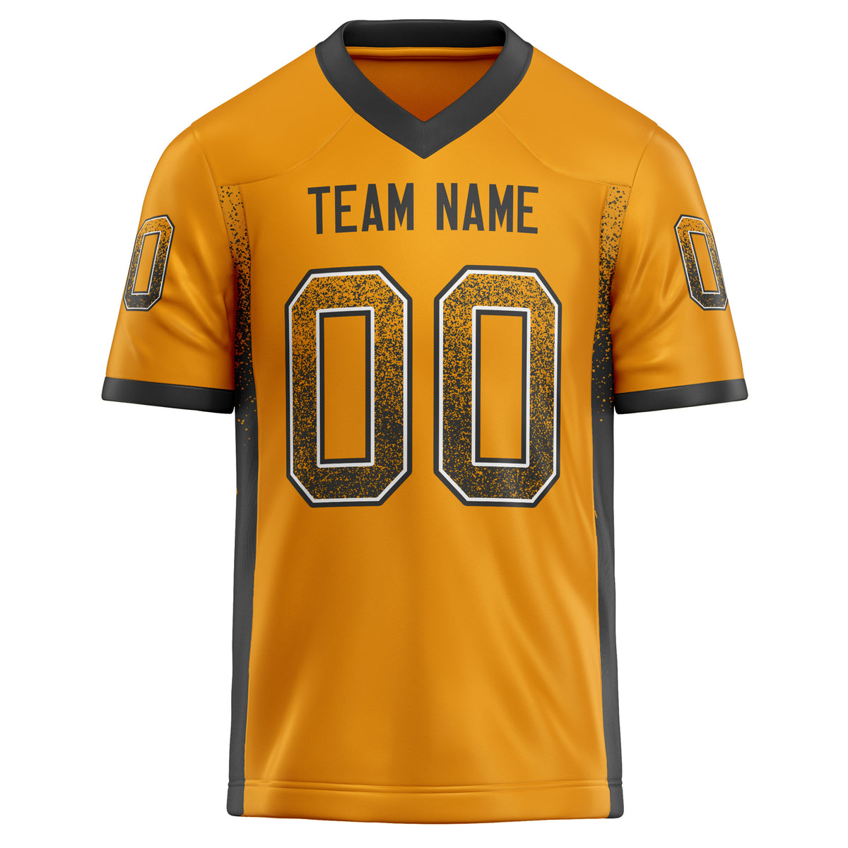 Custom Gold Black Solid Colour Football Jersey