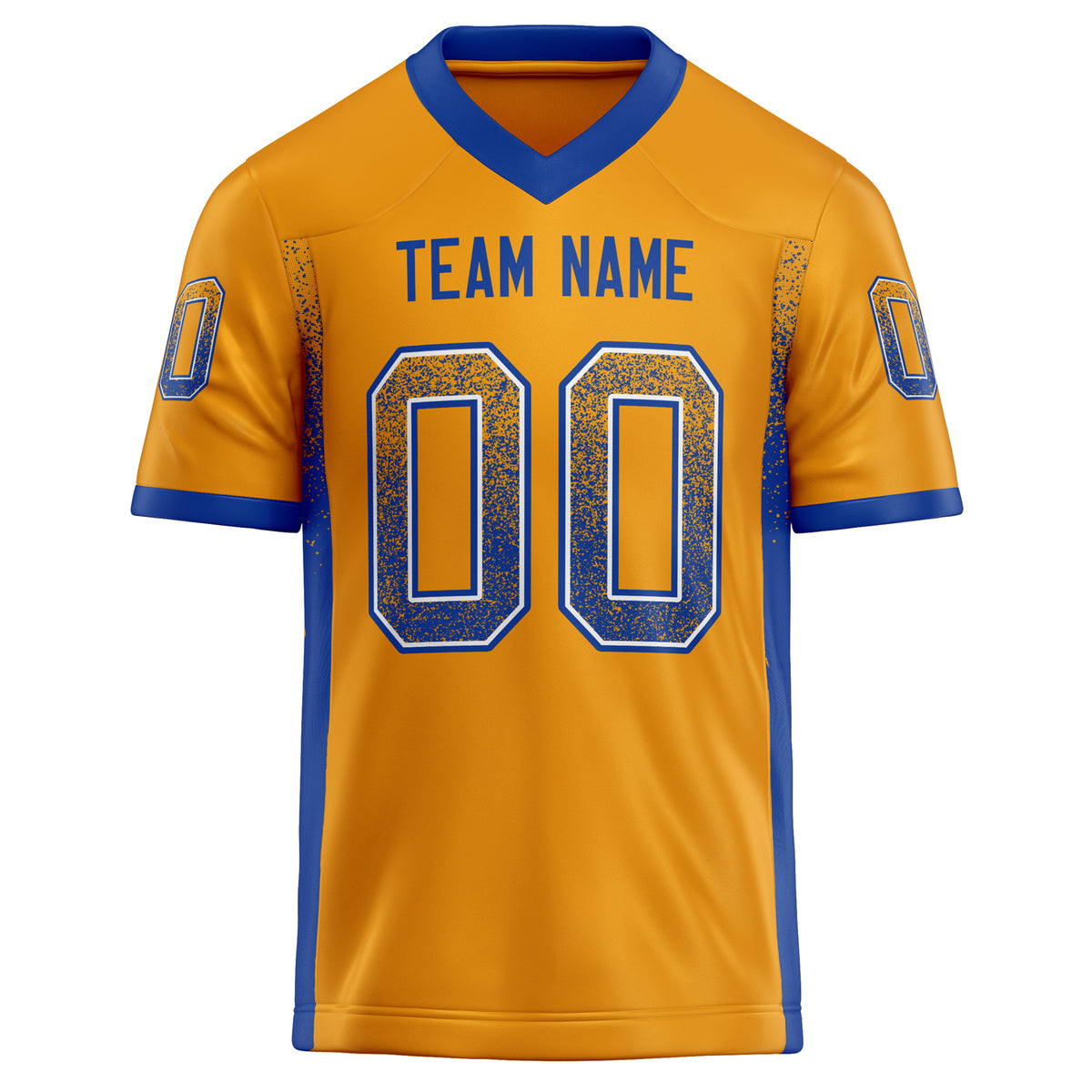 Custom Gold royal Solid Colour Football Jersey