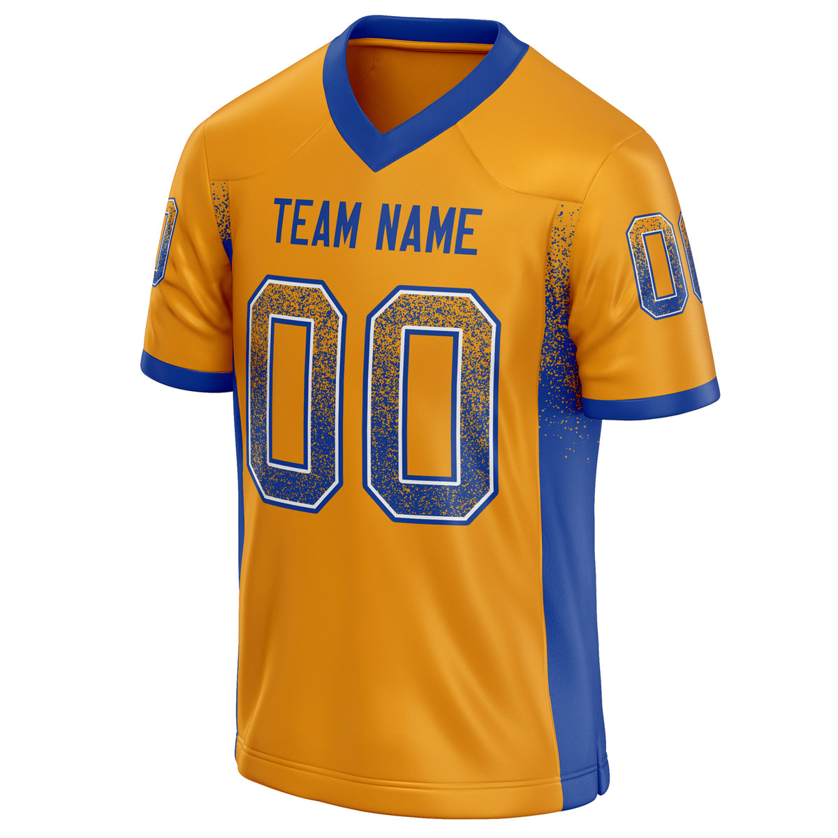 Custom Gold royal Solid Colour Football Jersey