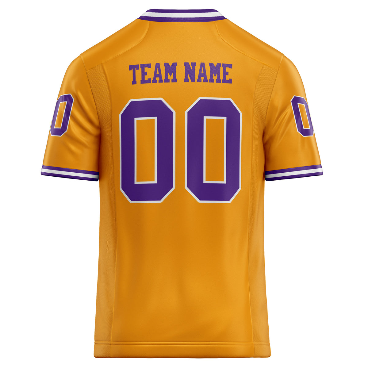 Custom Gold Purple Solid Colour Football Jersey