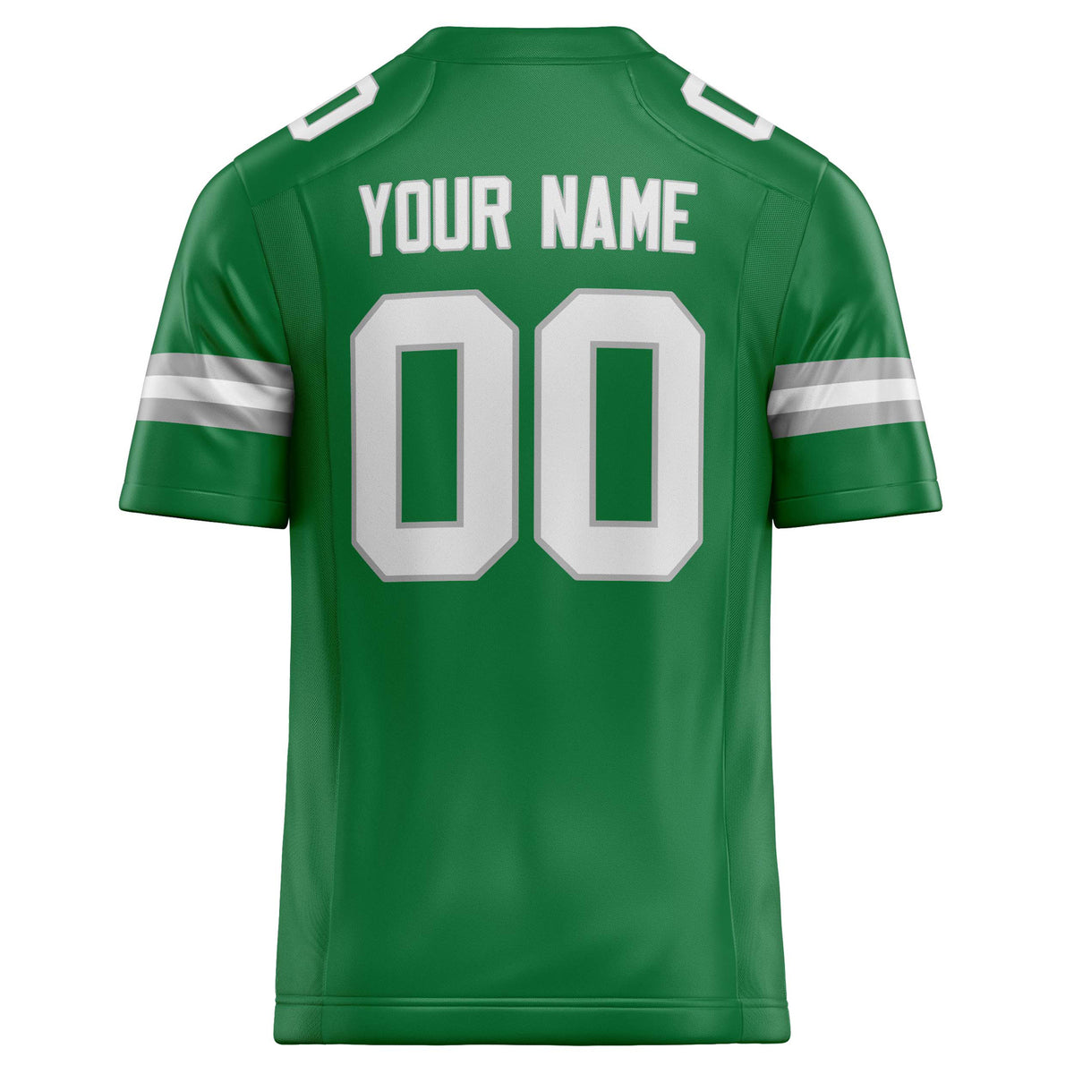 Custom Grass Green White Solid Colour Football Jersey