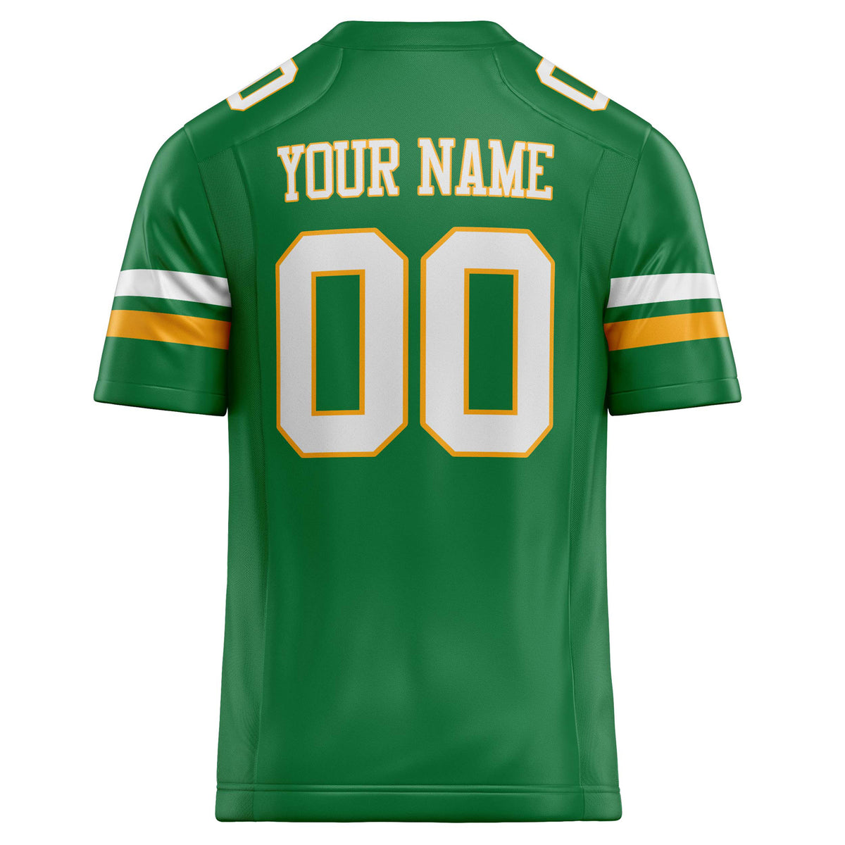 Custom Grass Green White Solid Colour Football Jersey