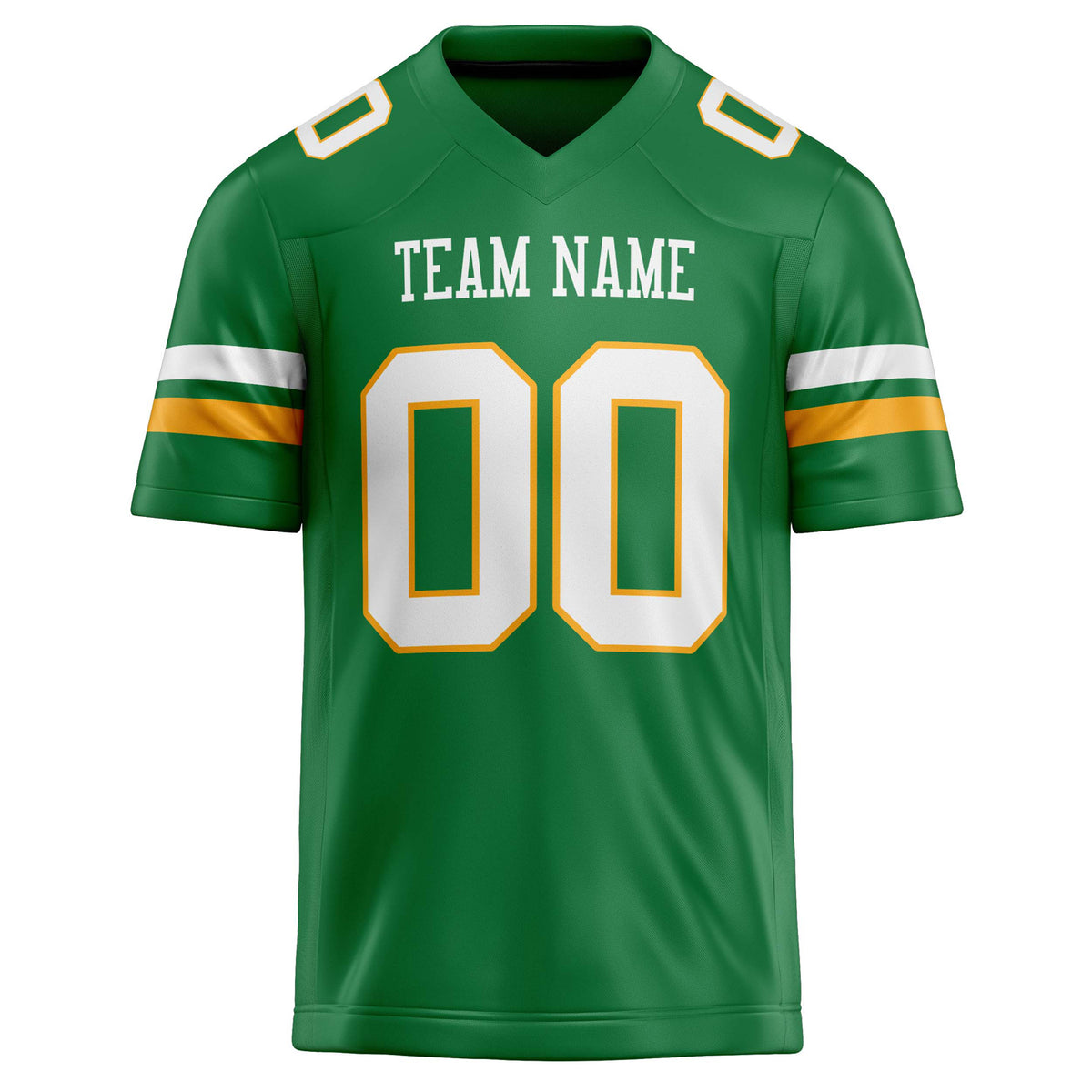 Custom Grass Green White Solid Colour Football Jersey