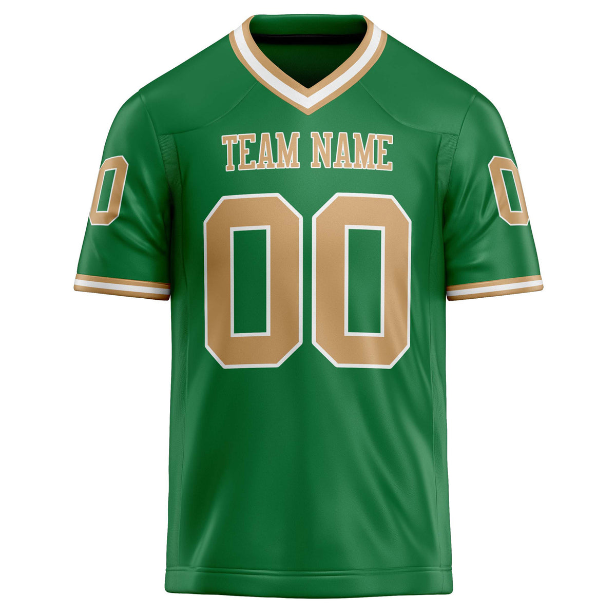 Custom Grass Green brown Solid Colour Football Jersey