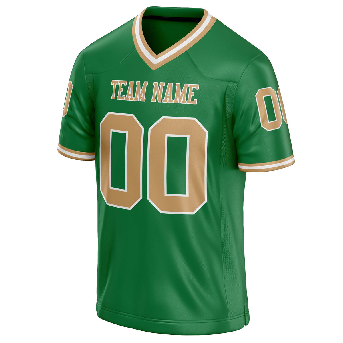 Custom Grass Green brown Solid Colour Football Jersey