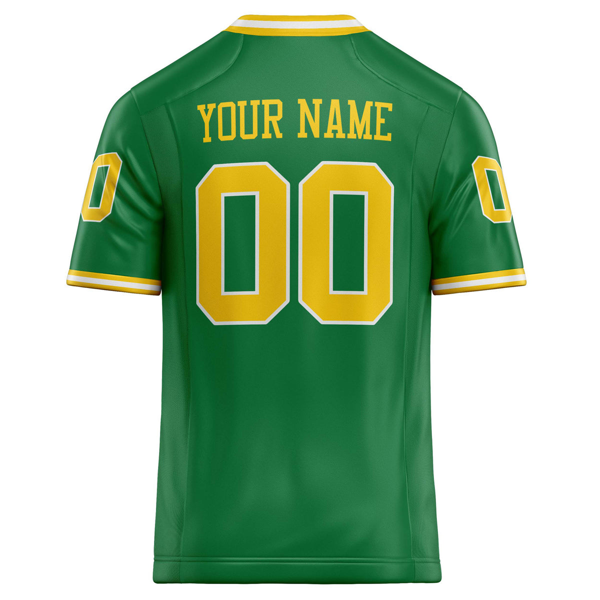 Custom Grass Green gold Solid Colour Football Jersey