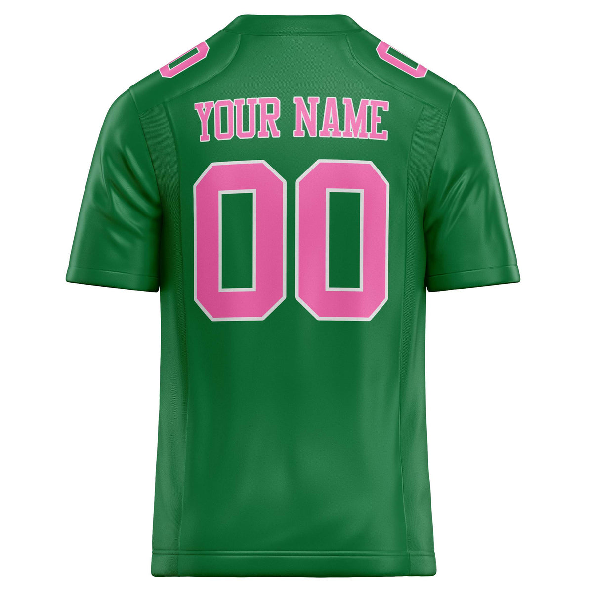 Custom Grass Green pink Solid Colour Football Jersey