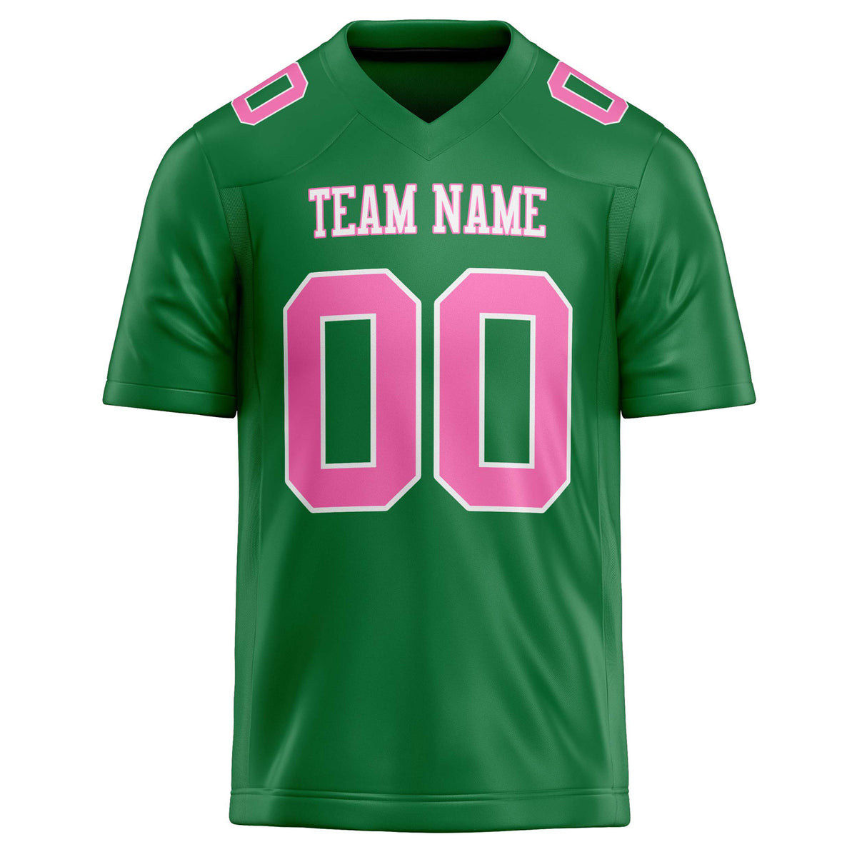 Custom Grass Green pink Solid Colour Football Jersey