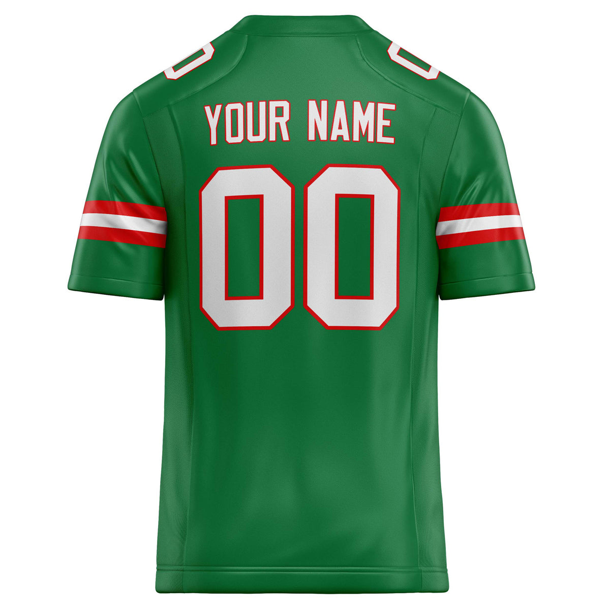 Custom Grass Green White Solid Colour Football Jersey