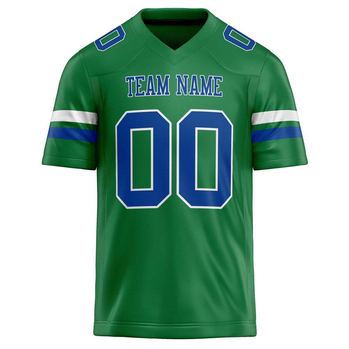 Custom Grass Green royal Solid Colour Football Jersey