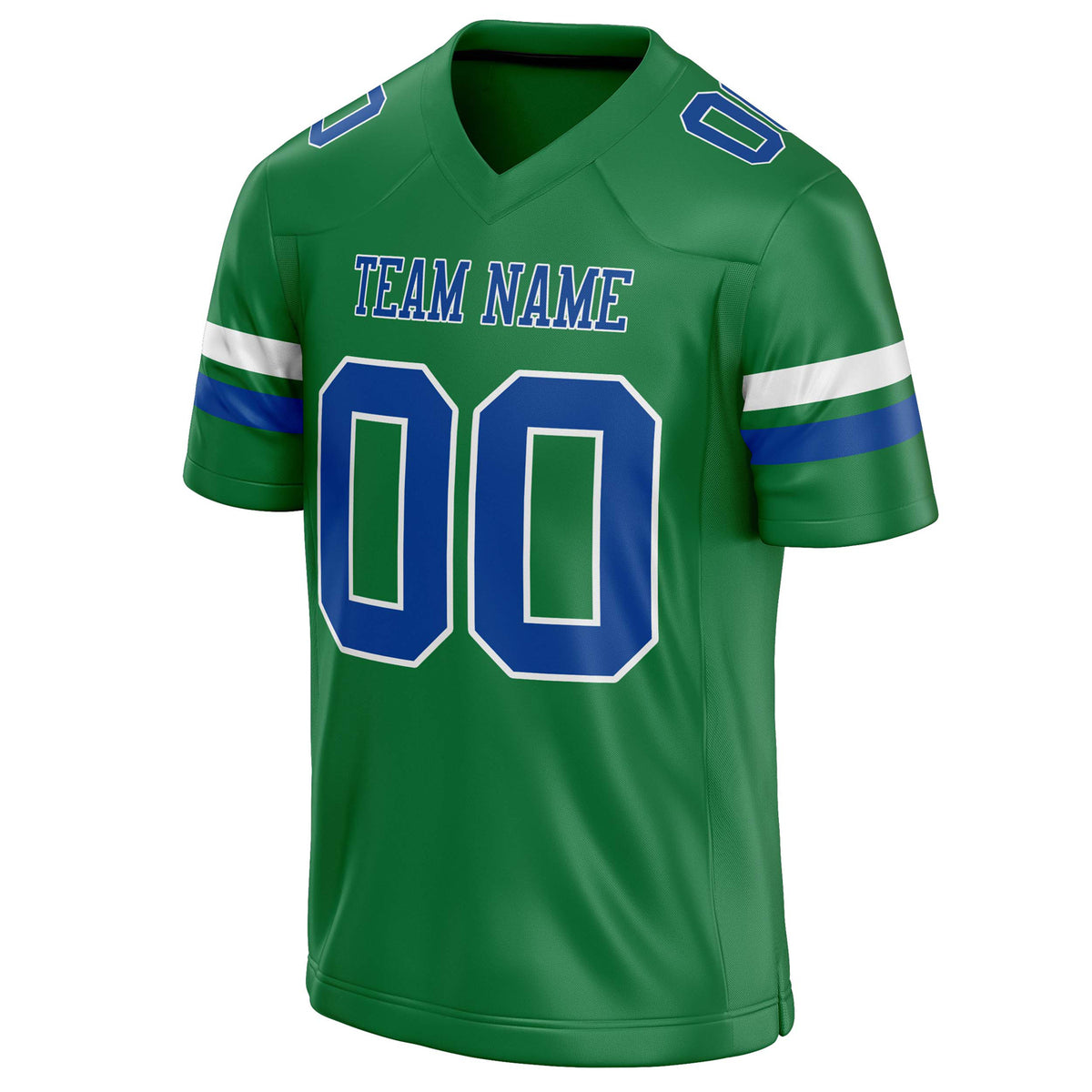 Custom Grass Green royal Solid Colour Football Jersey