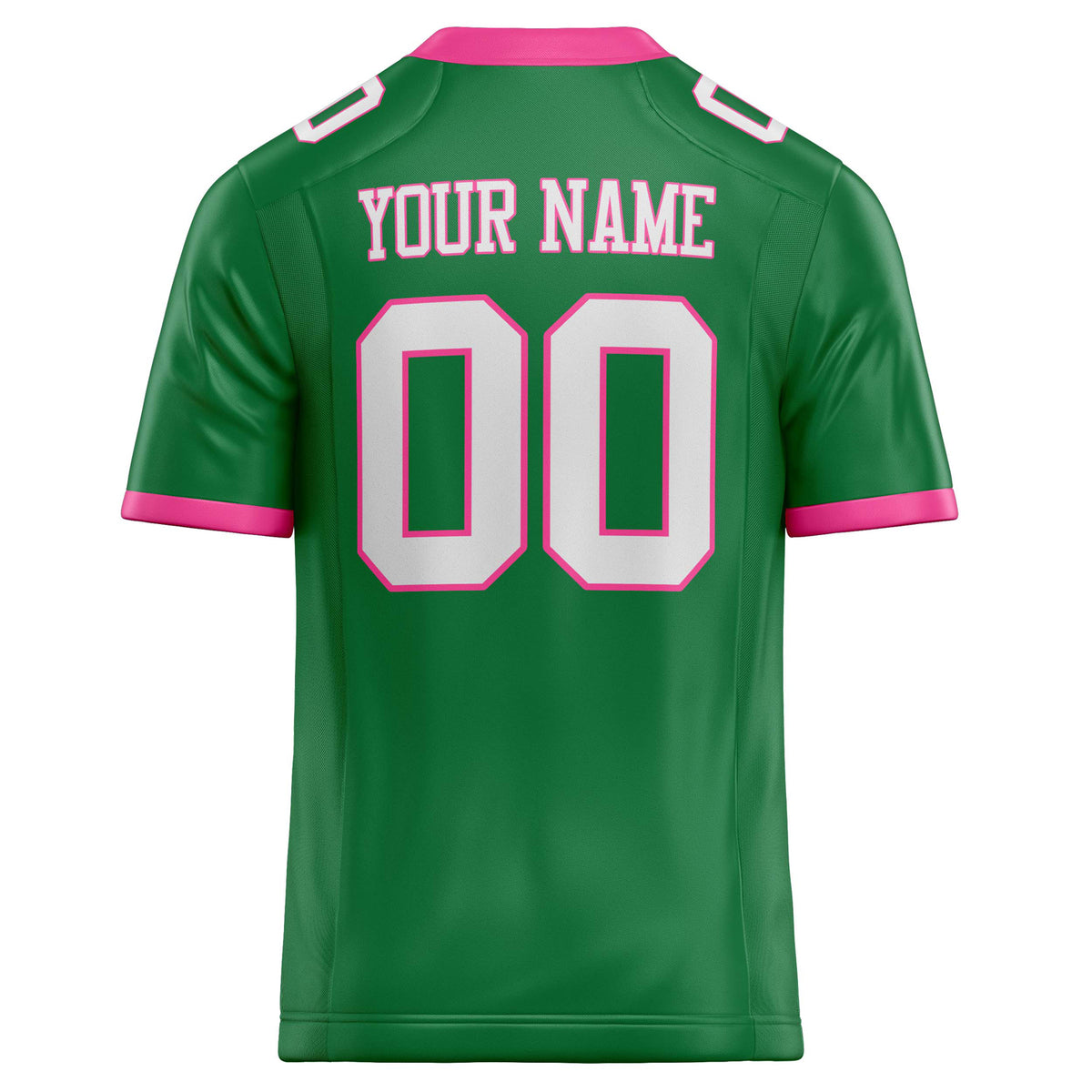 Custom Grass Green White Solid Colour Football Jersey