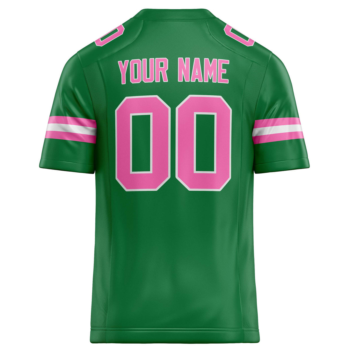 Custom Grass Green pink Solid Colour Football Jersey