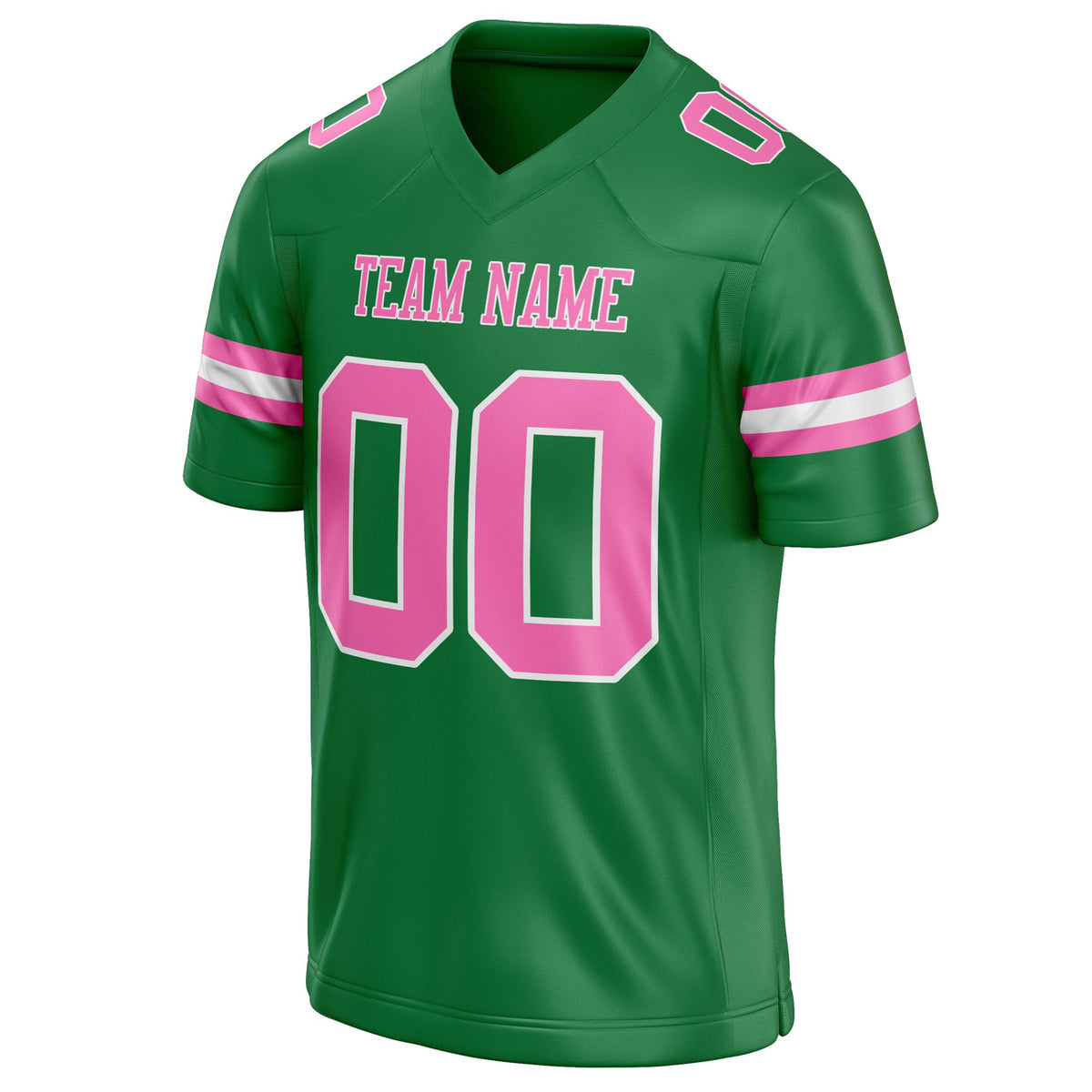 Custom Grass Green pink Solid Colour Football Jersey