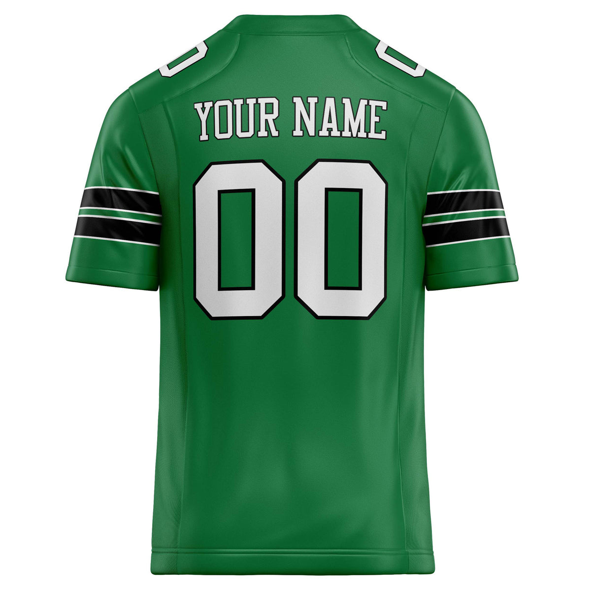 Custom Grass Green White Solid Colour Football Jersey