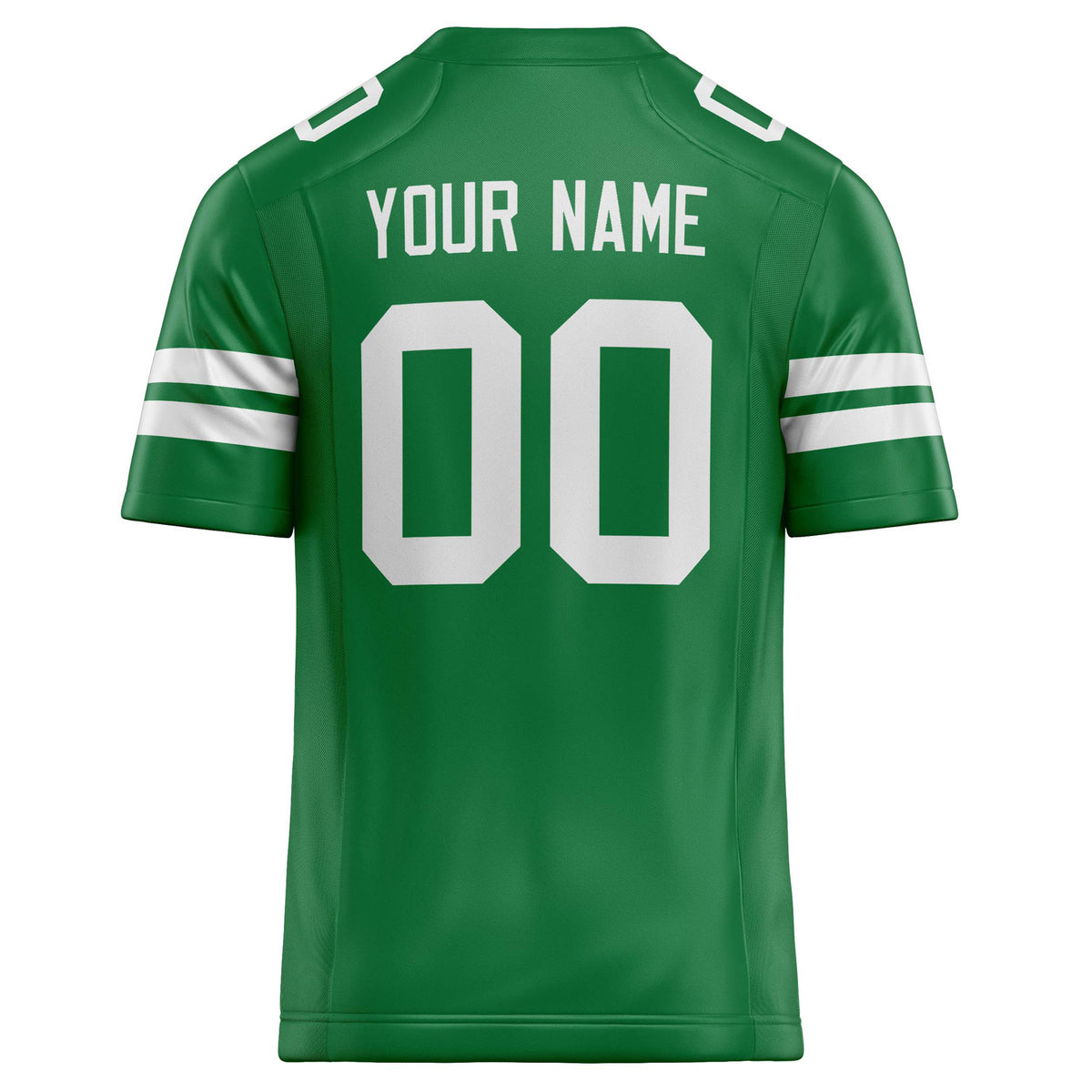 Custom Grass Green White Solid Colour Football Jersey