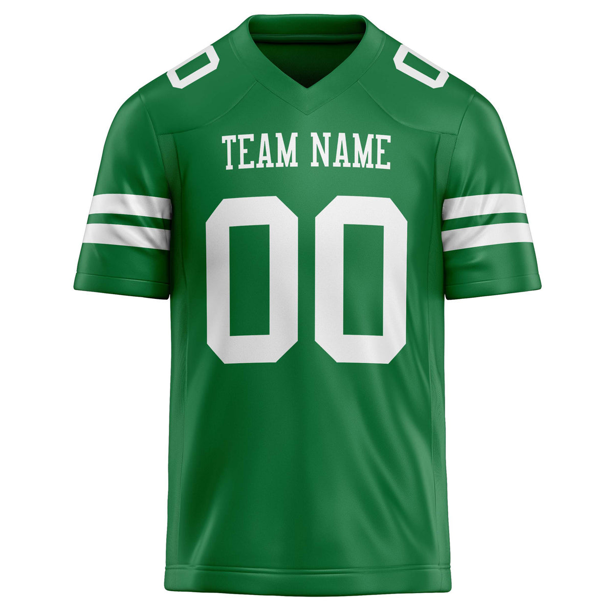 Custom Grass Green White Solid Colour Football Jersey