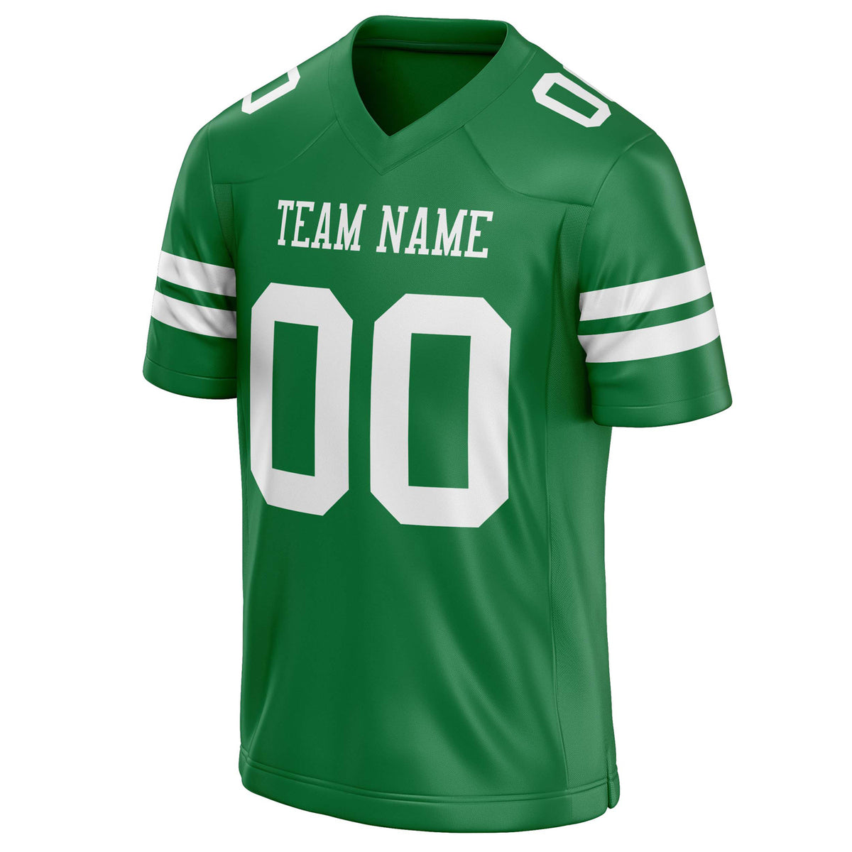 Custom Grass Green White Solid Colour Football Jersey