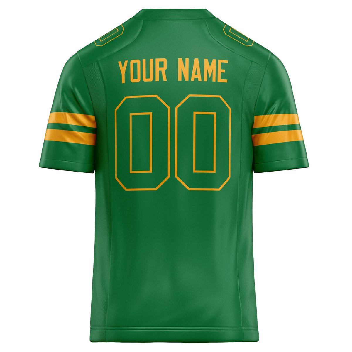 Custom Grass Green gold Solid Colour Football Jersey