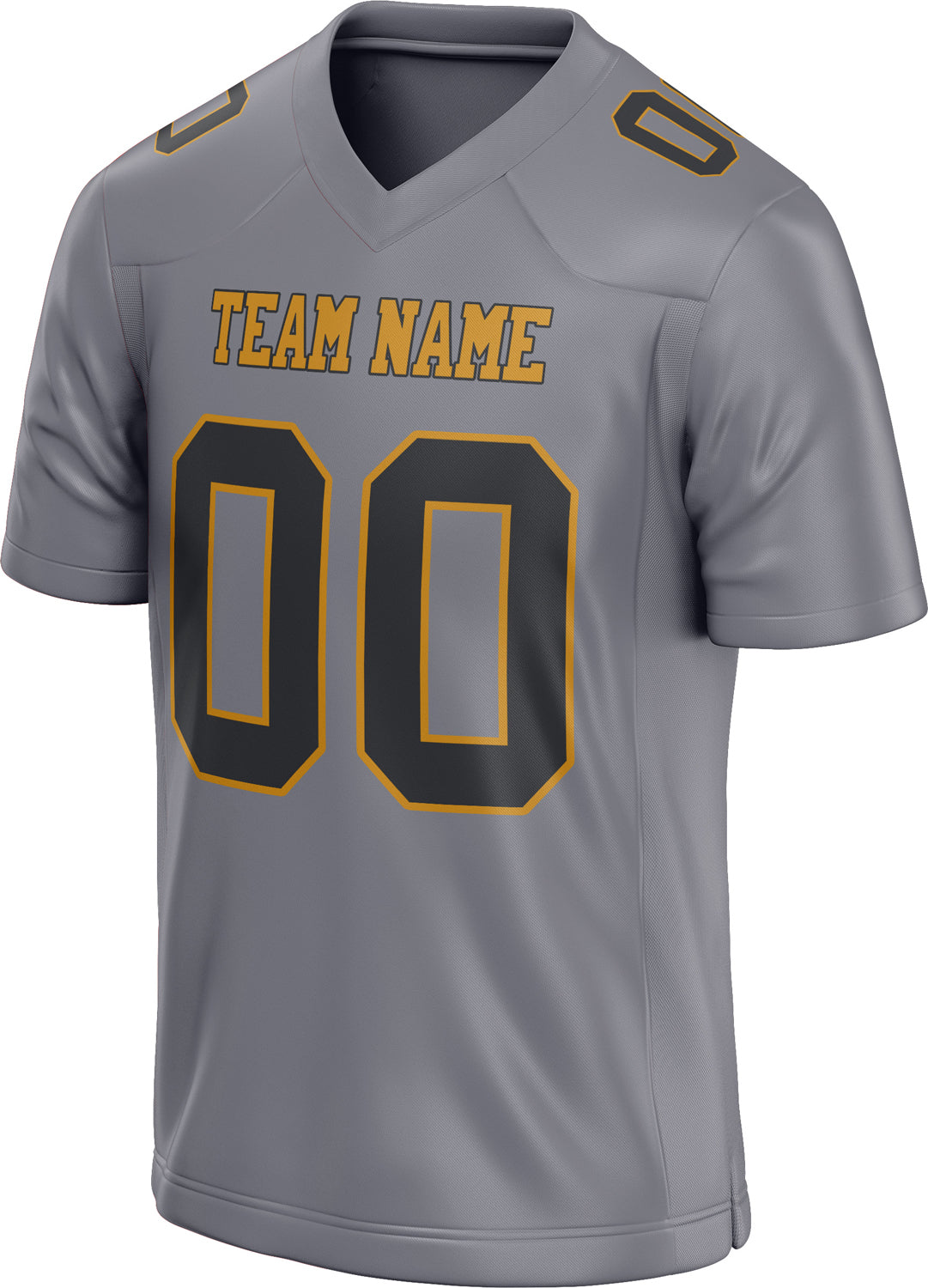 Custom Gray Black Solid Colour Football Jersey