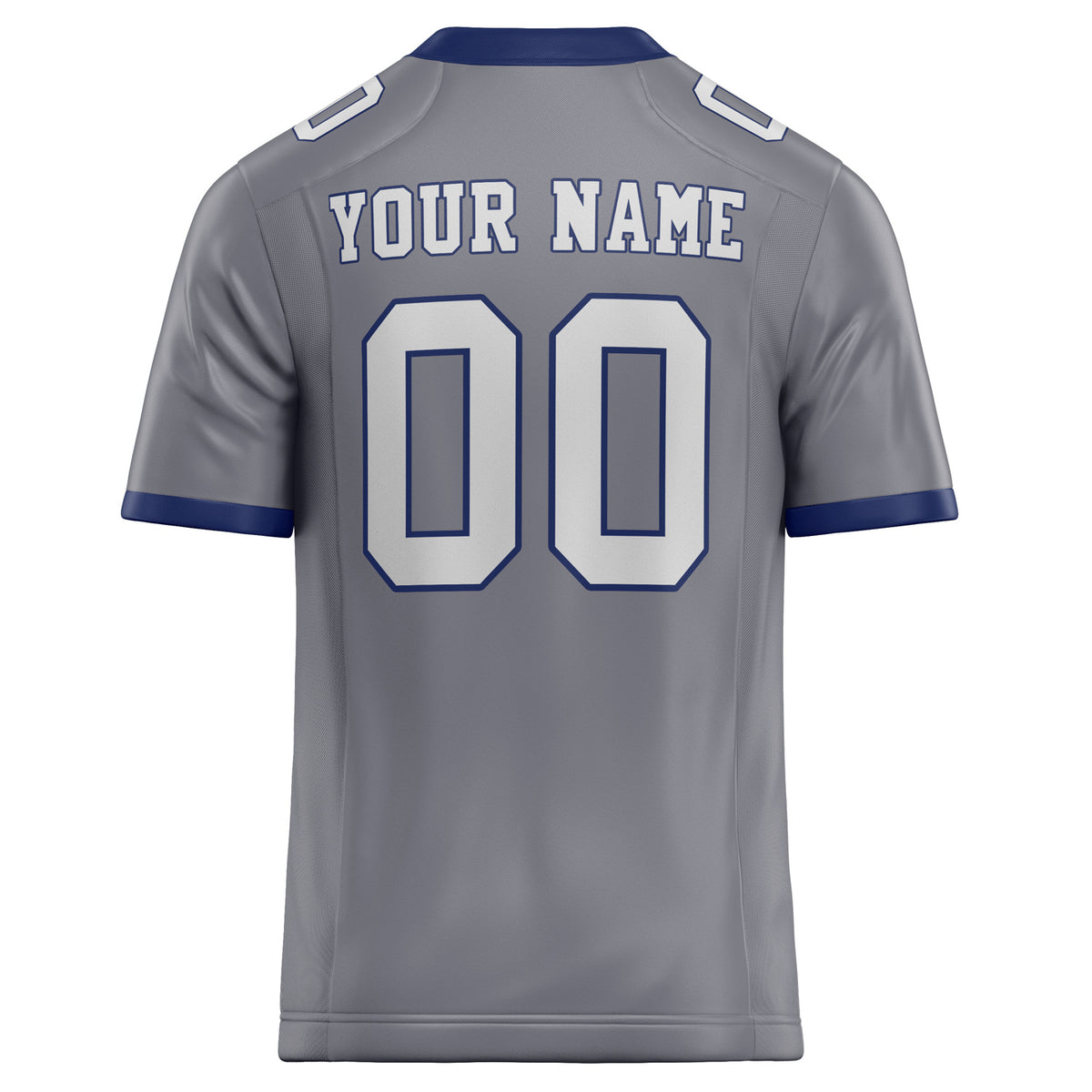 Custom Gray White Solid Colour Football Jersey