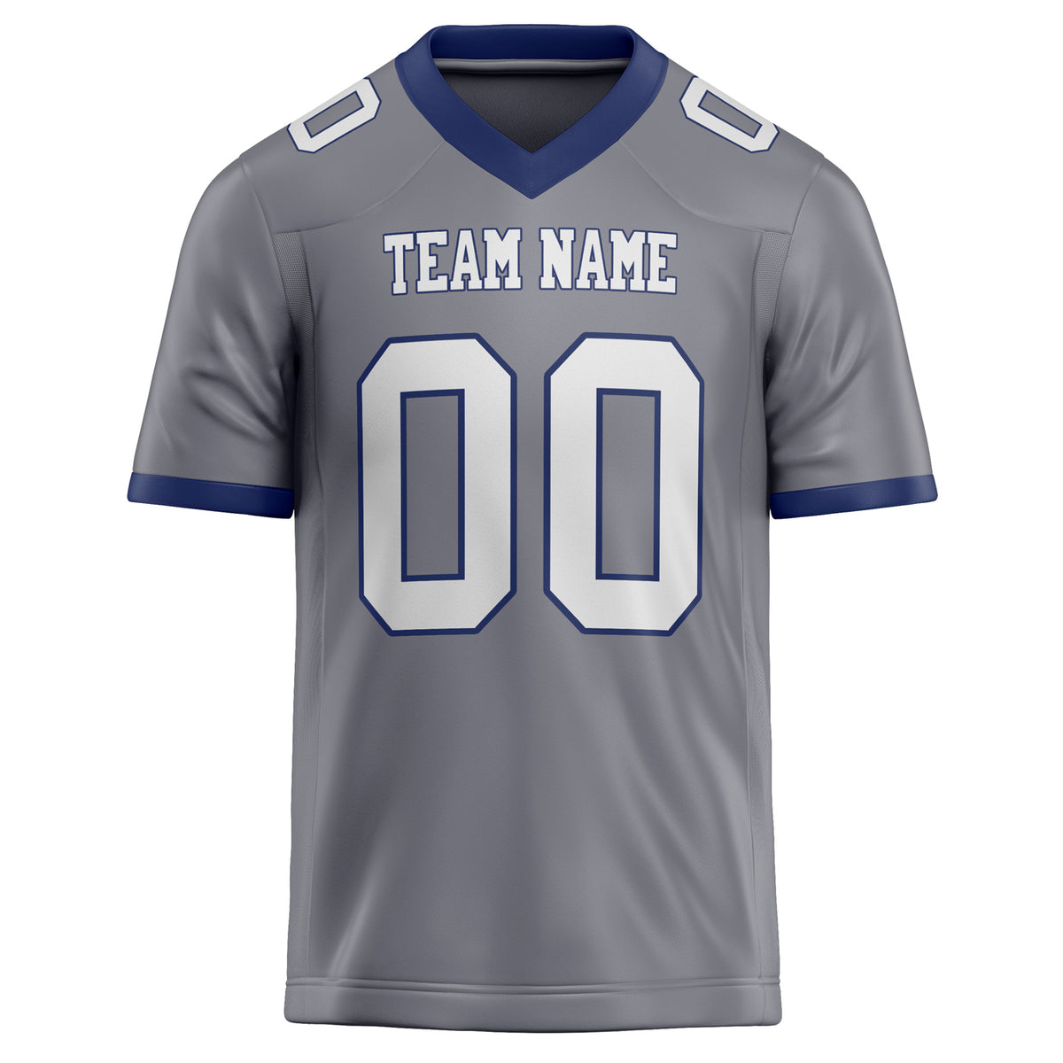 Custom Gray White Solid Colour Football Jersey