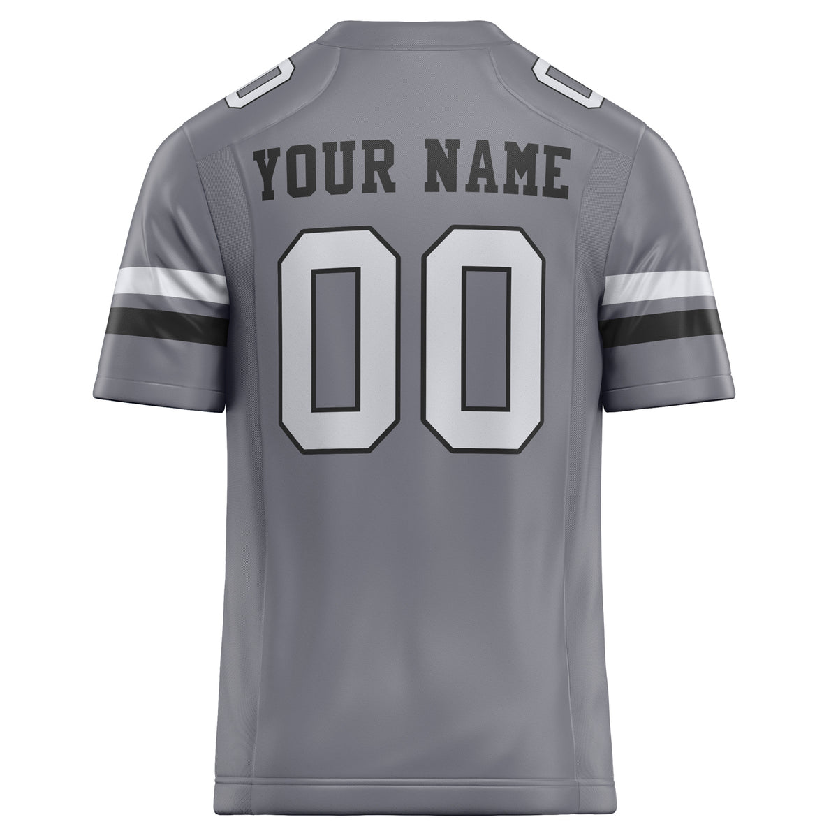 Custom Gray White Solid Colour Football Jersey