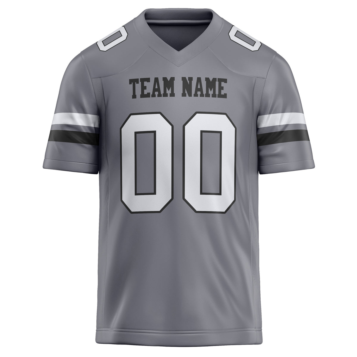 Custom Gray White Solid Colour Football Jersey