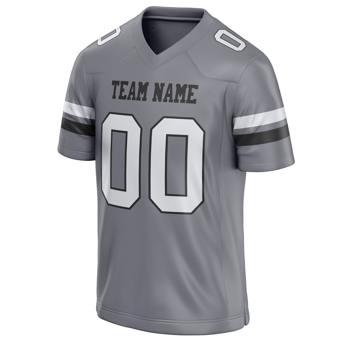 Custom Gray White Solid Colour Football Jersey