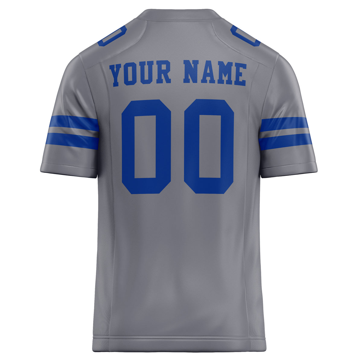 Custom Gray royal Solid Colour Football Jersey