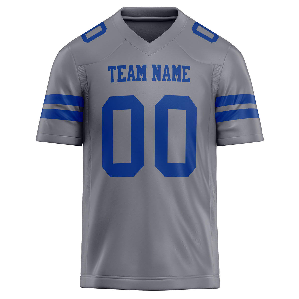 Custom Gray royal Solid Colour Football Jersey