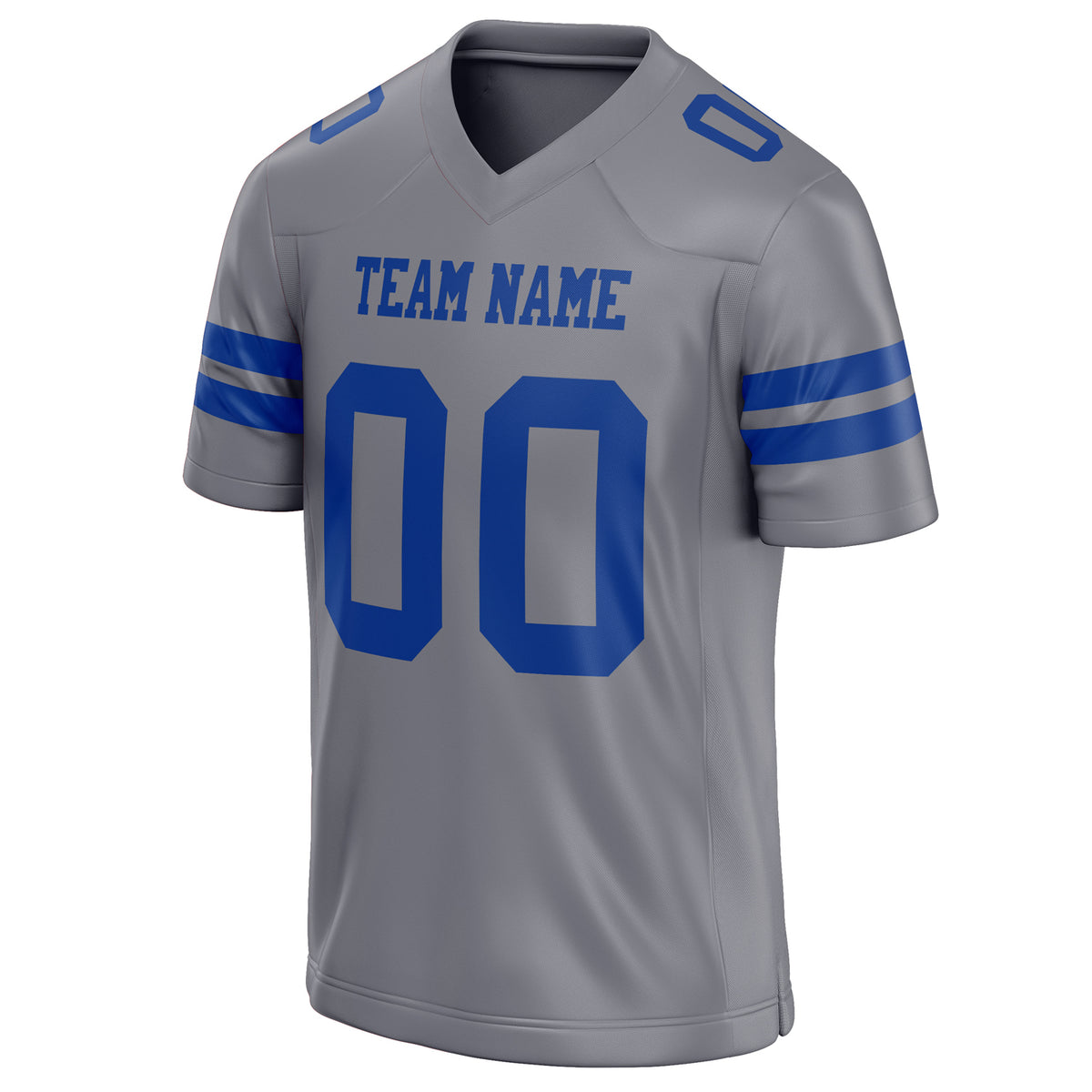 Custom Gray royal Solid Colour Football Jersey