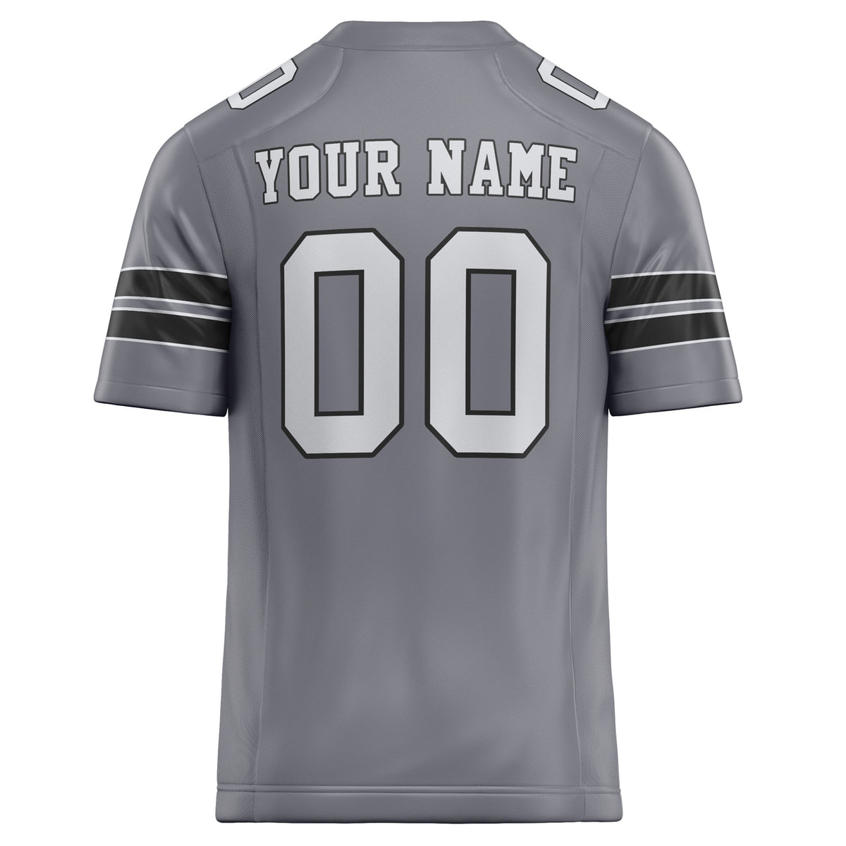 Custom Gray White Solid Colour Football Jersey