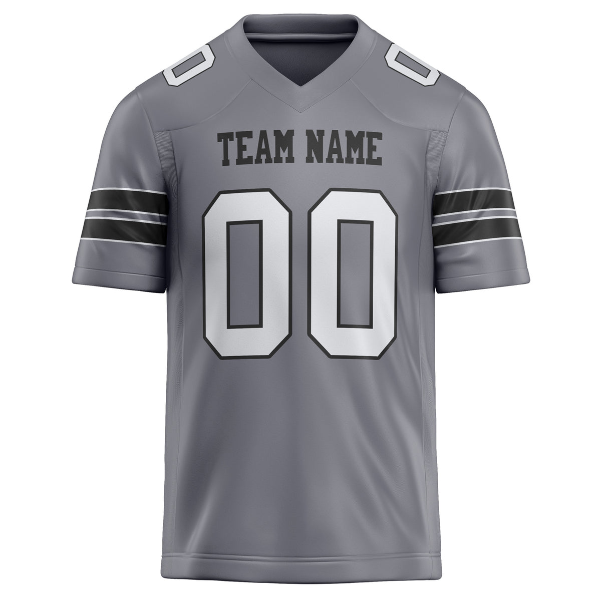 Custom Gray White Solid Colour Football Jersey