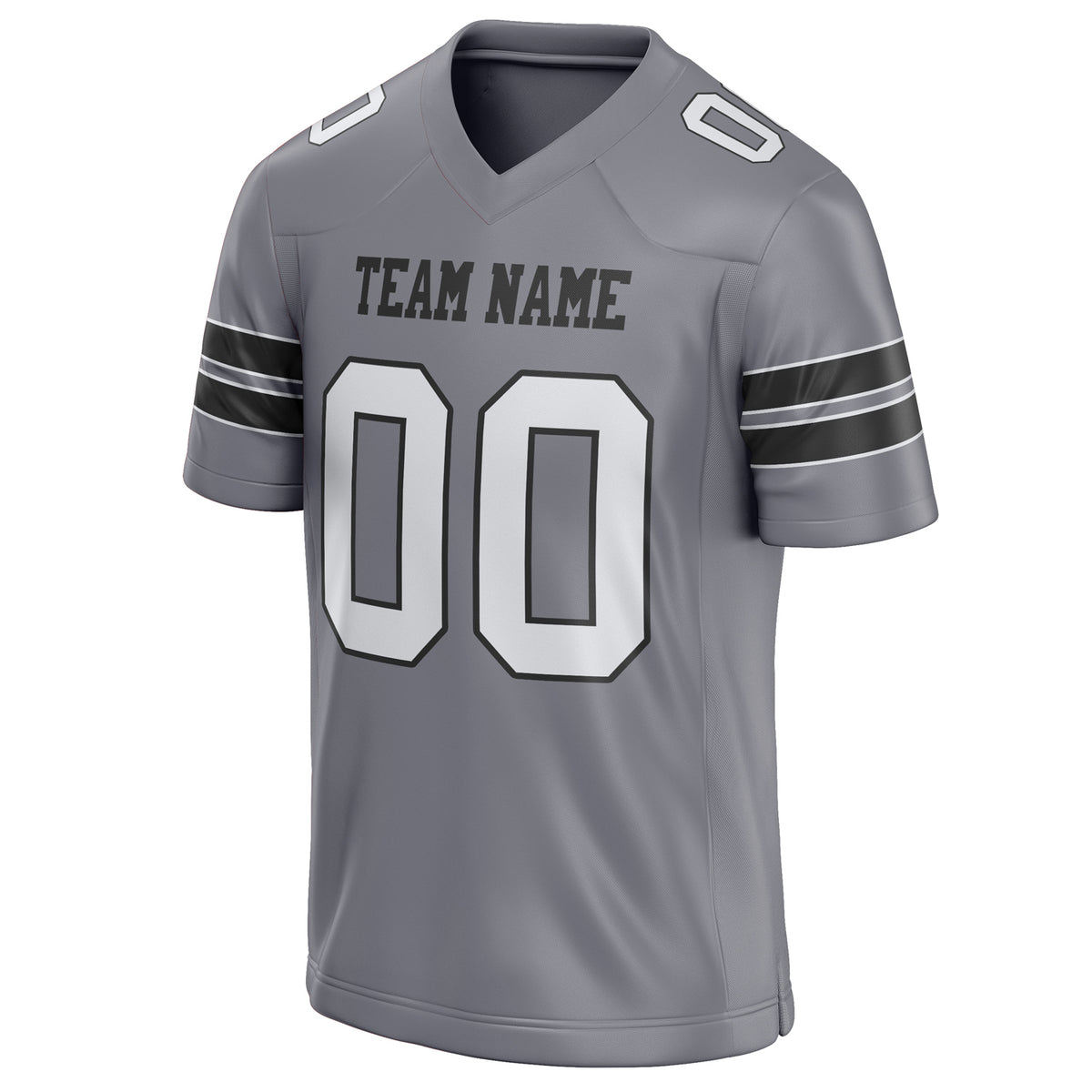 Custom Gray White Solid Colour Football Jersey