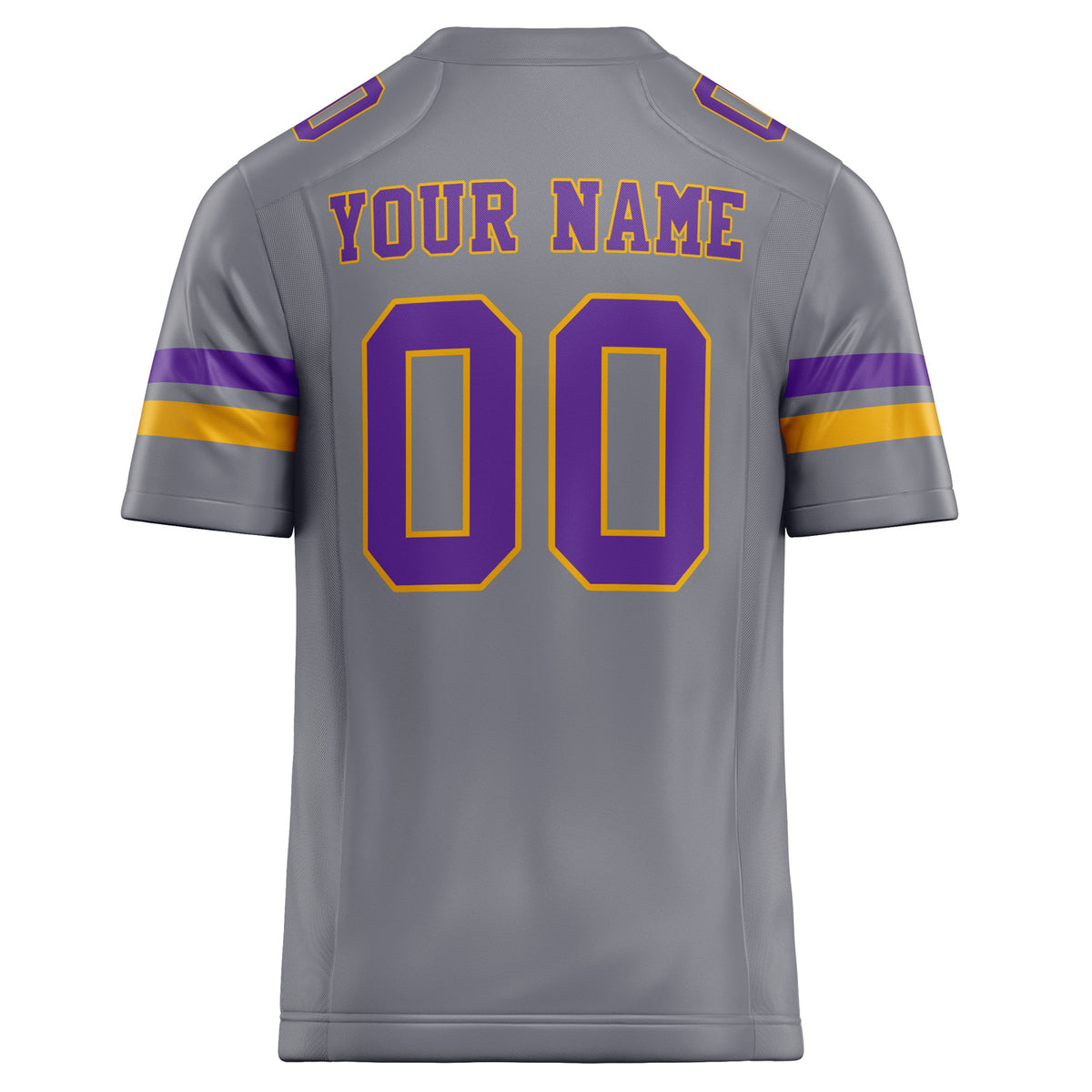 Custom Gray Purple Solid Colour Football Jersey