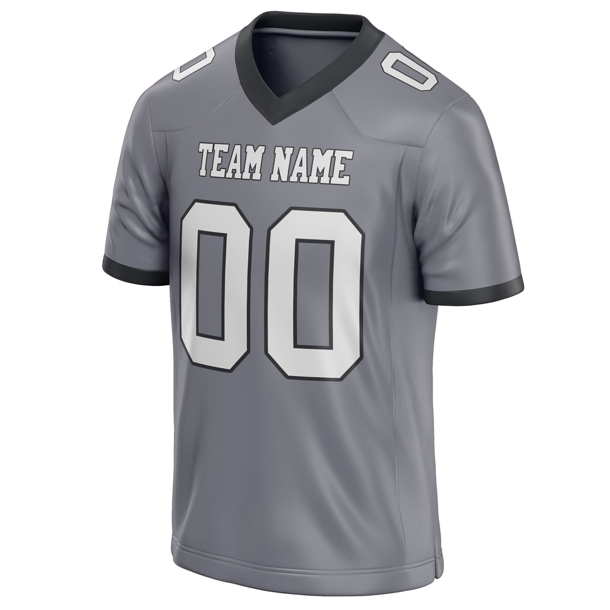 Custom Gray White Solid Colour Football Jersey