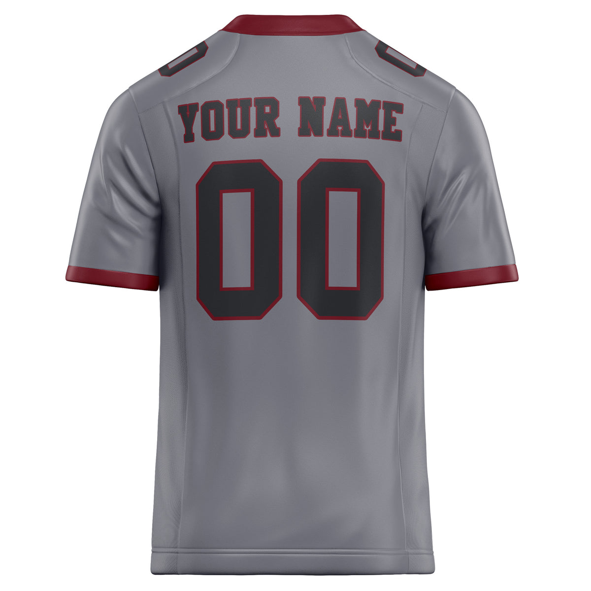 Custom Gray Black Solid Colour Football Jersey